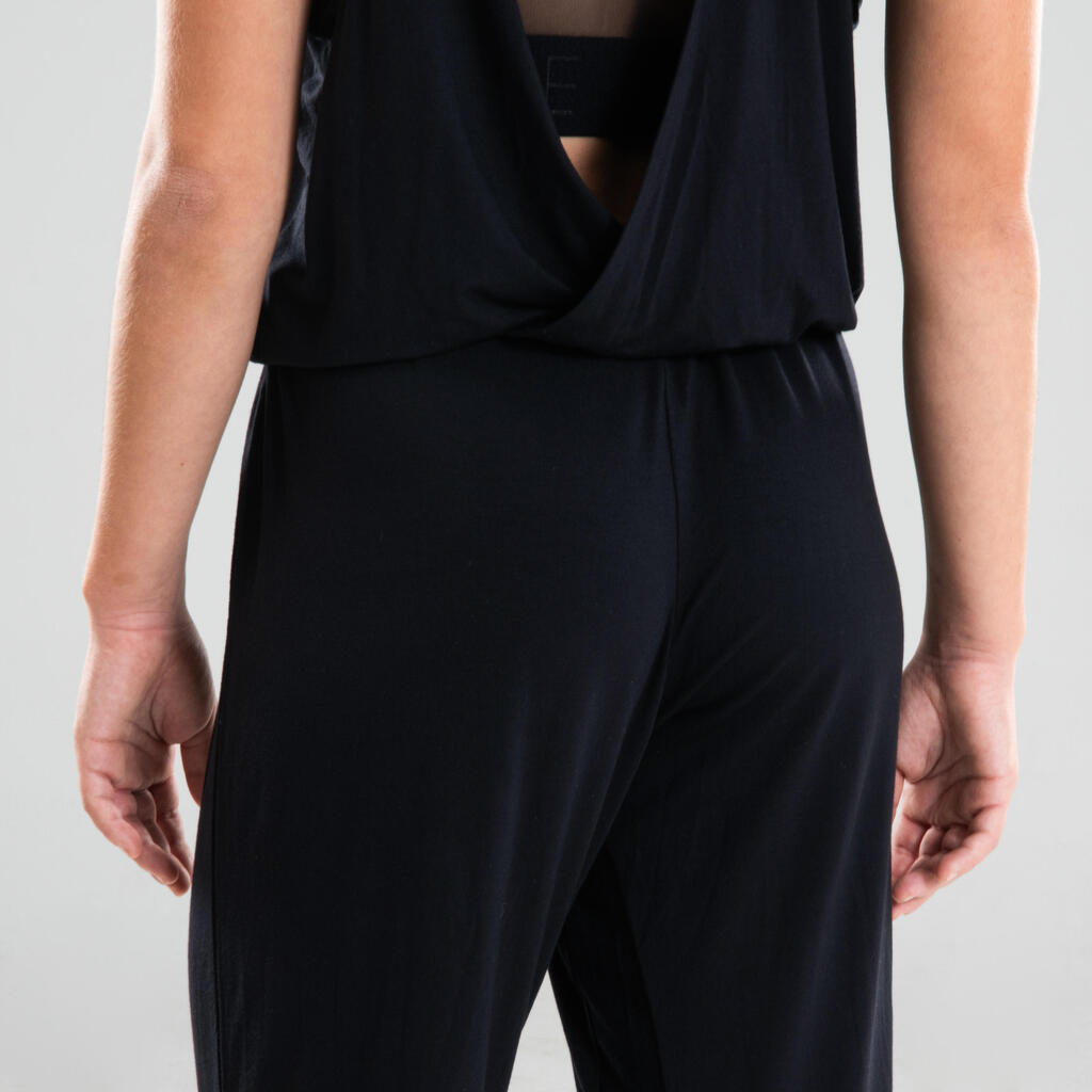 Women's Loose Modern Dance Jumpsuit - Black