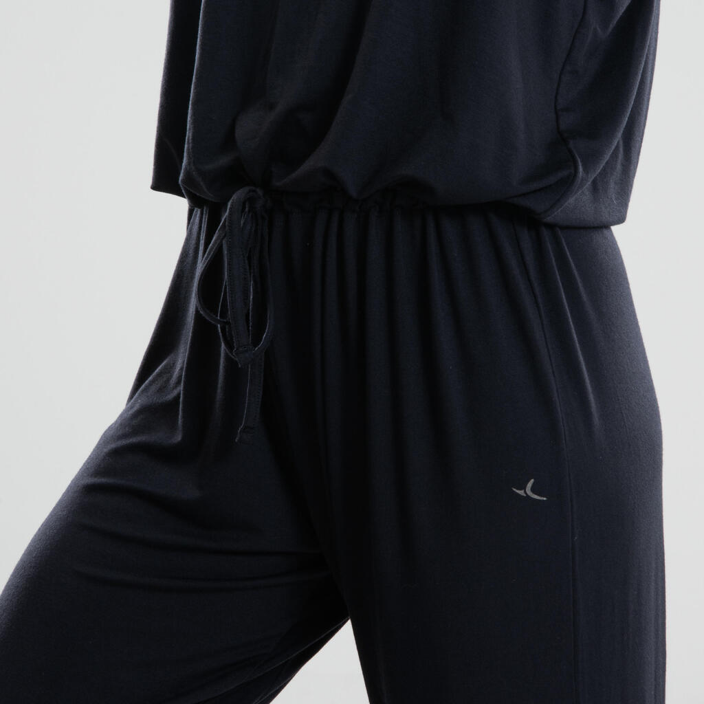 Women's Loose Modern Dance Jumpsuit - Black