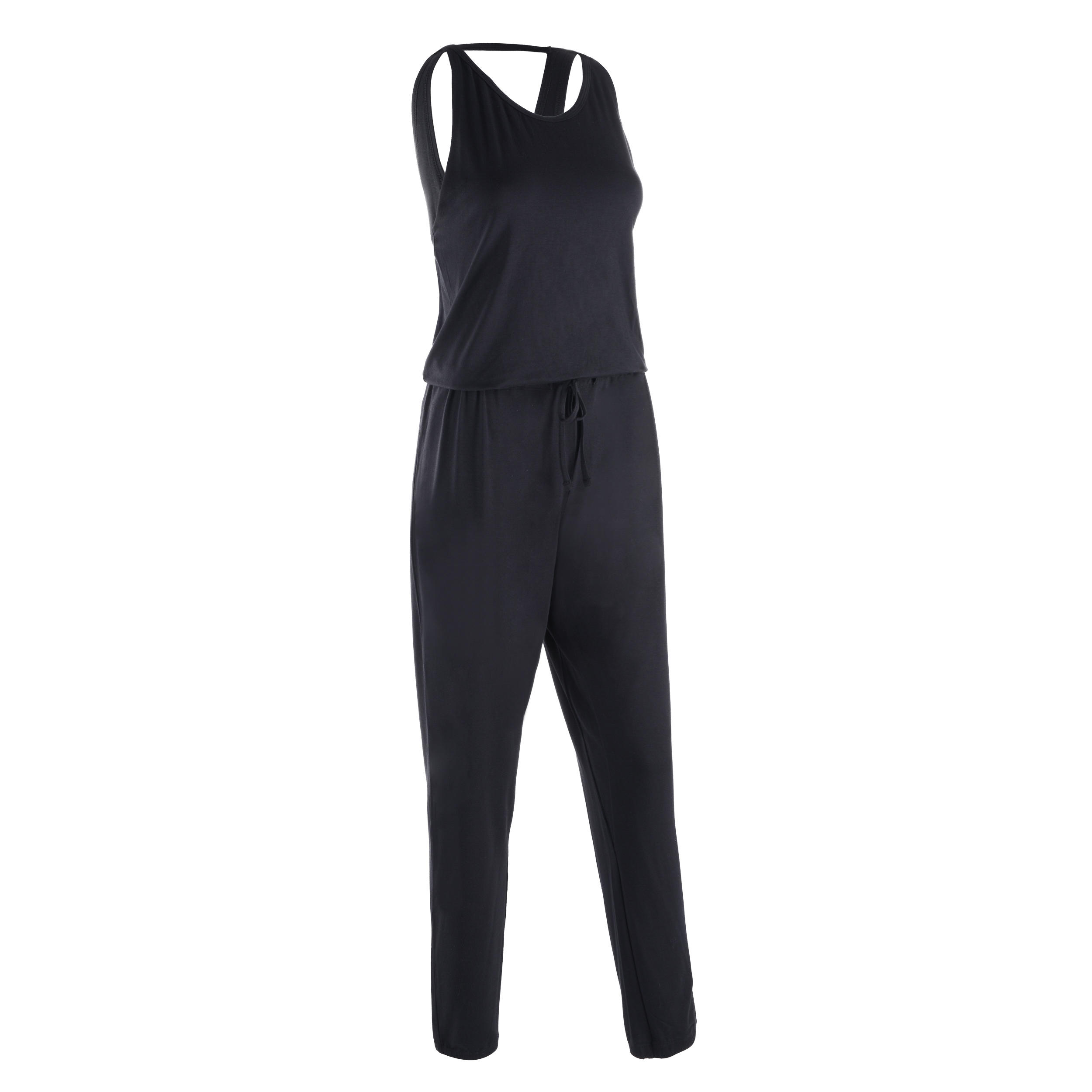 Women's Loose Modern Dance Jumpsuit - Black 2/15
