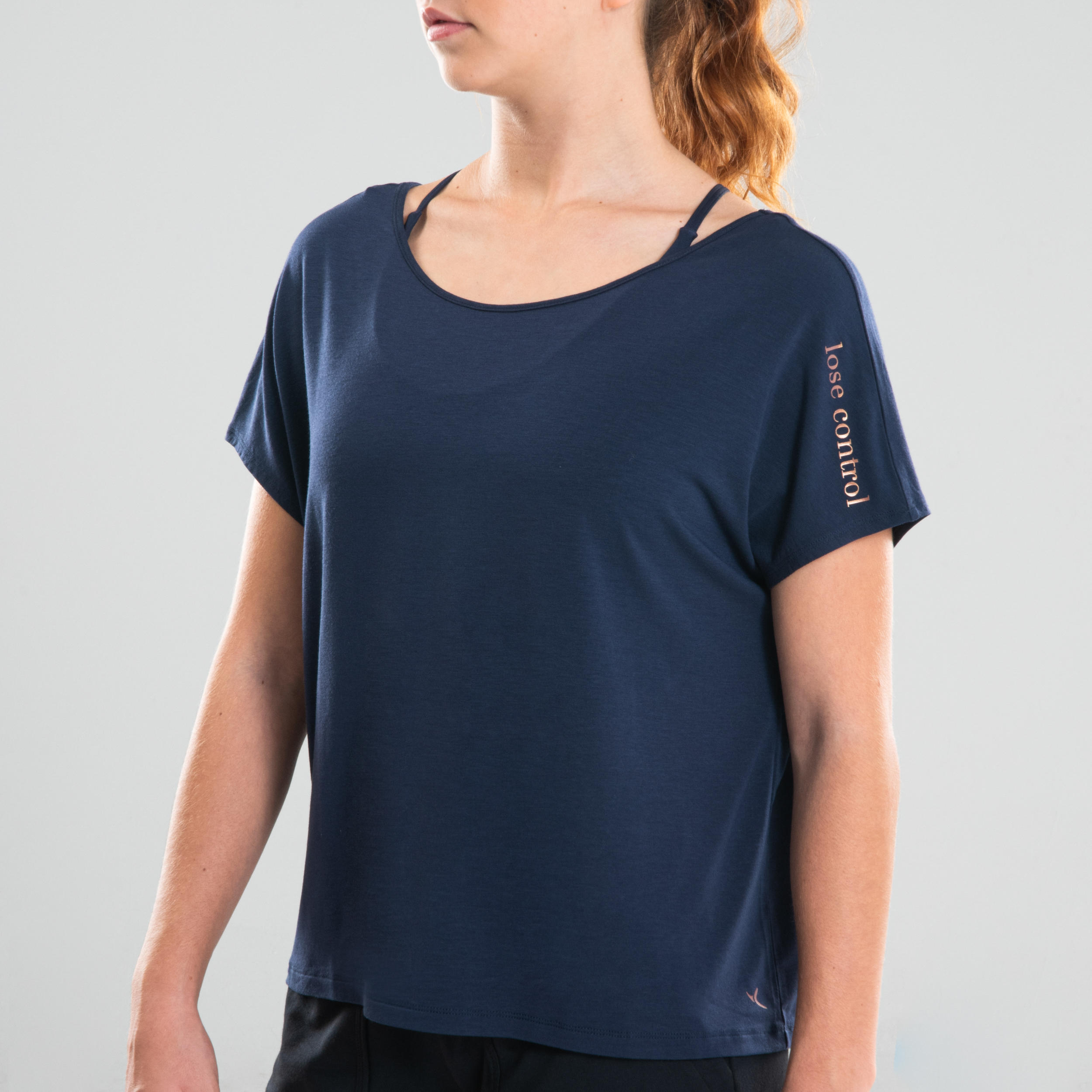 Women's Loose Modern Dance T-Shirt - Navy Blue 3/13
