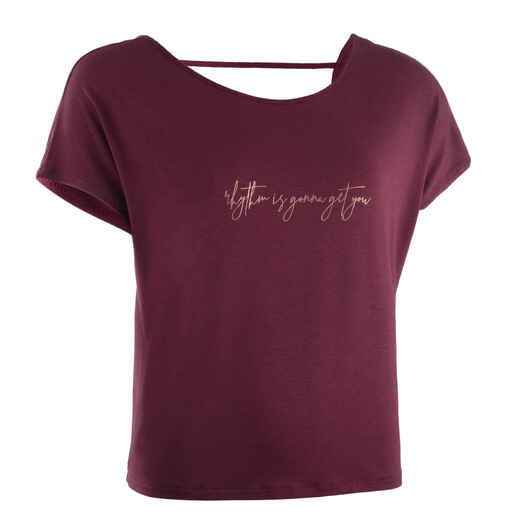 
      T-shirt danse moderne bordeaux fluide femme
  