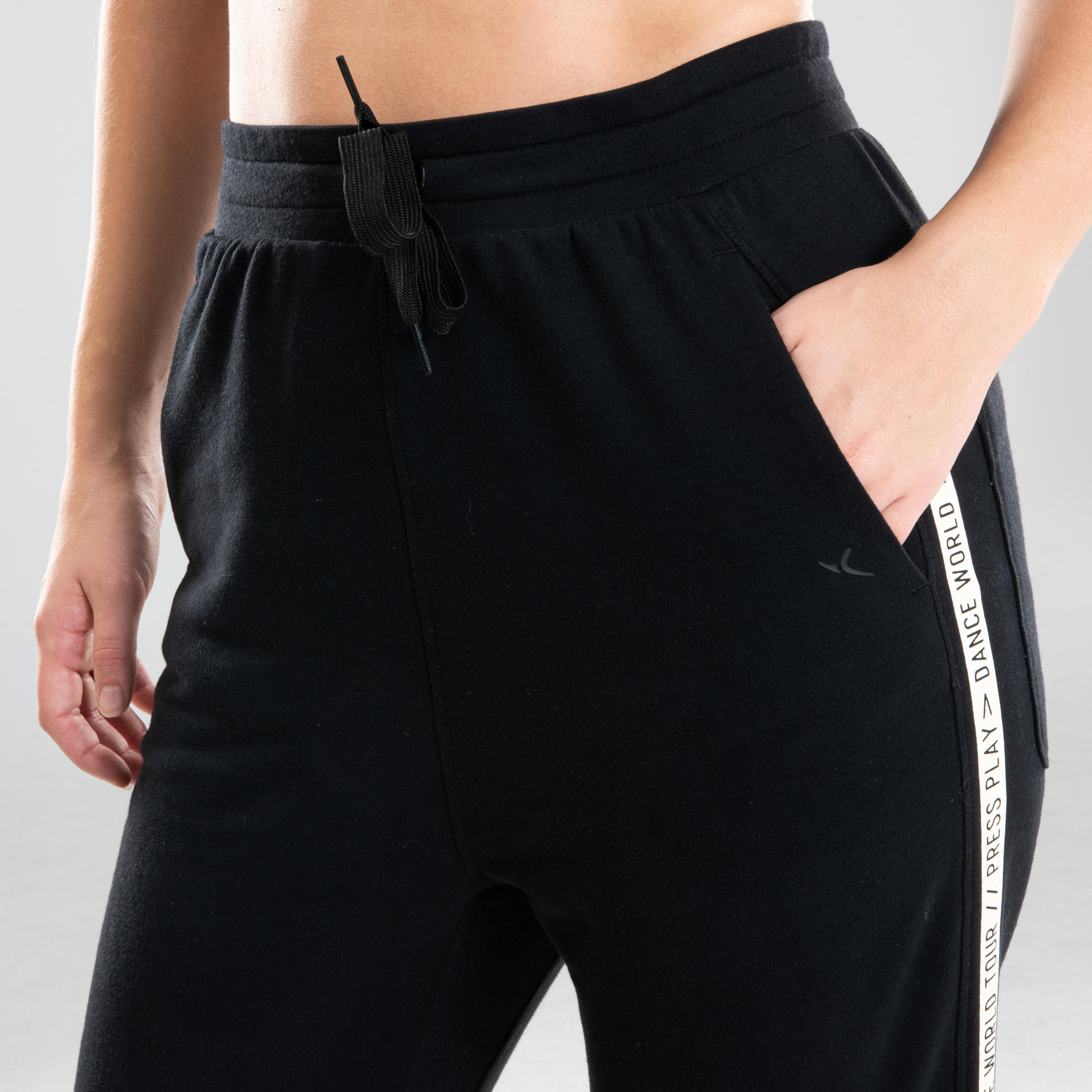 Women's Urban Dance Tapered Bottoms - Black/White Stripes 7/12