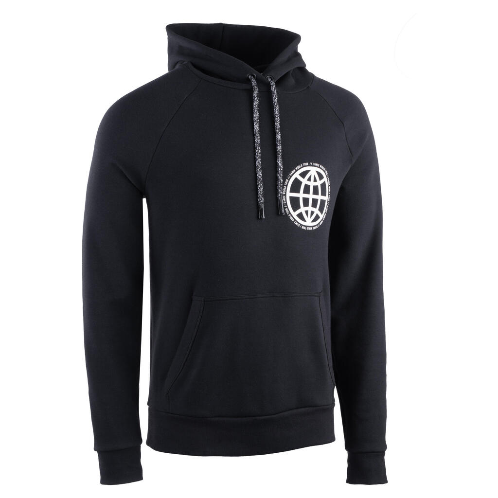 Urban dance hooded sweatshirt - black with patterns