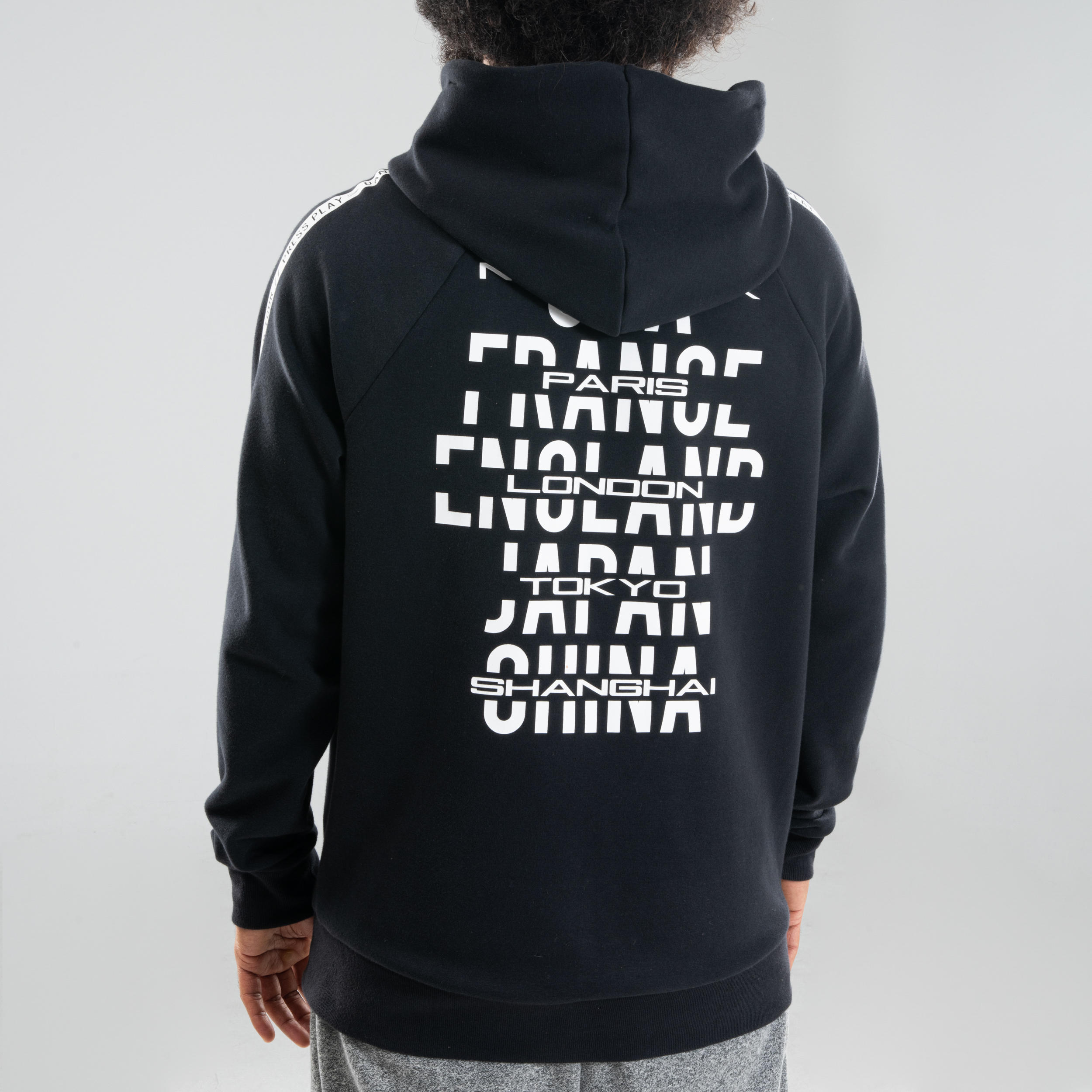 Urban Dance Hooded Sweatshirt - Black with Patterns 8/9