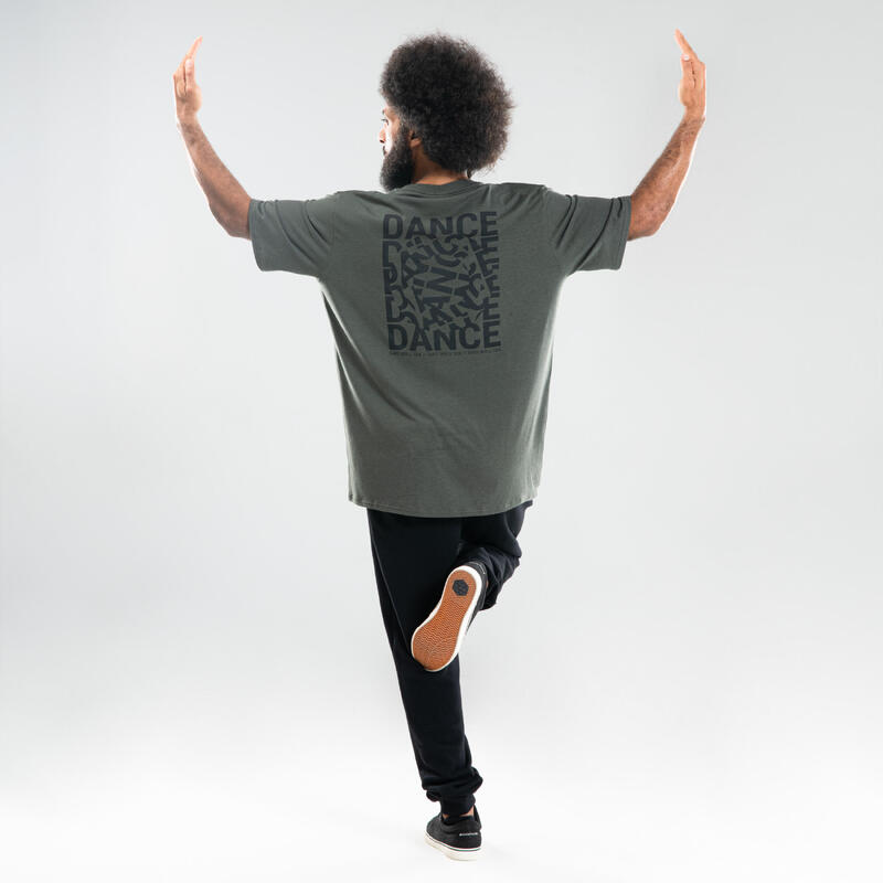 Pánské tričko na street dance khaki