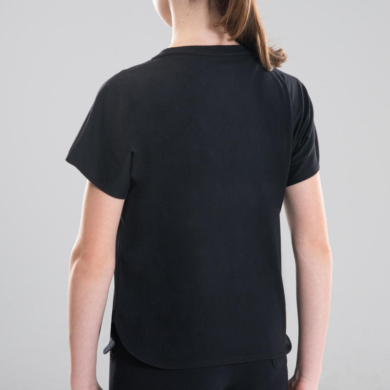 tee shirt noir fille decathlon
