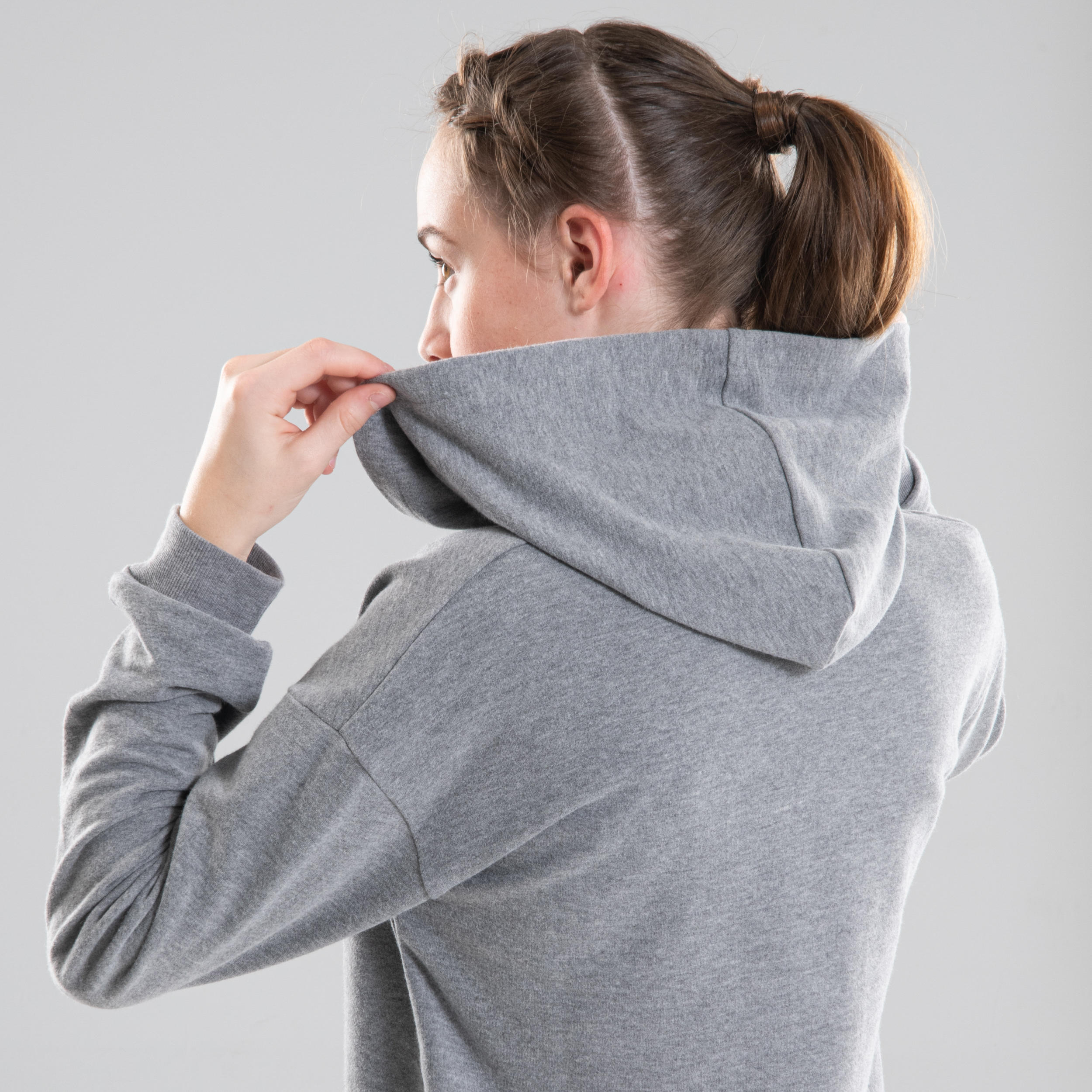 Girls' Hooded Modern Dance Sweatshirt - Grey 4/9