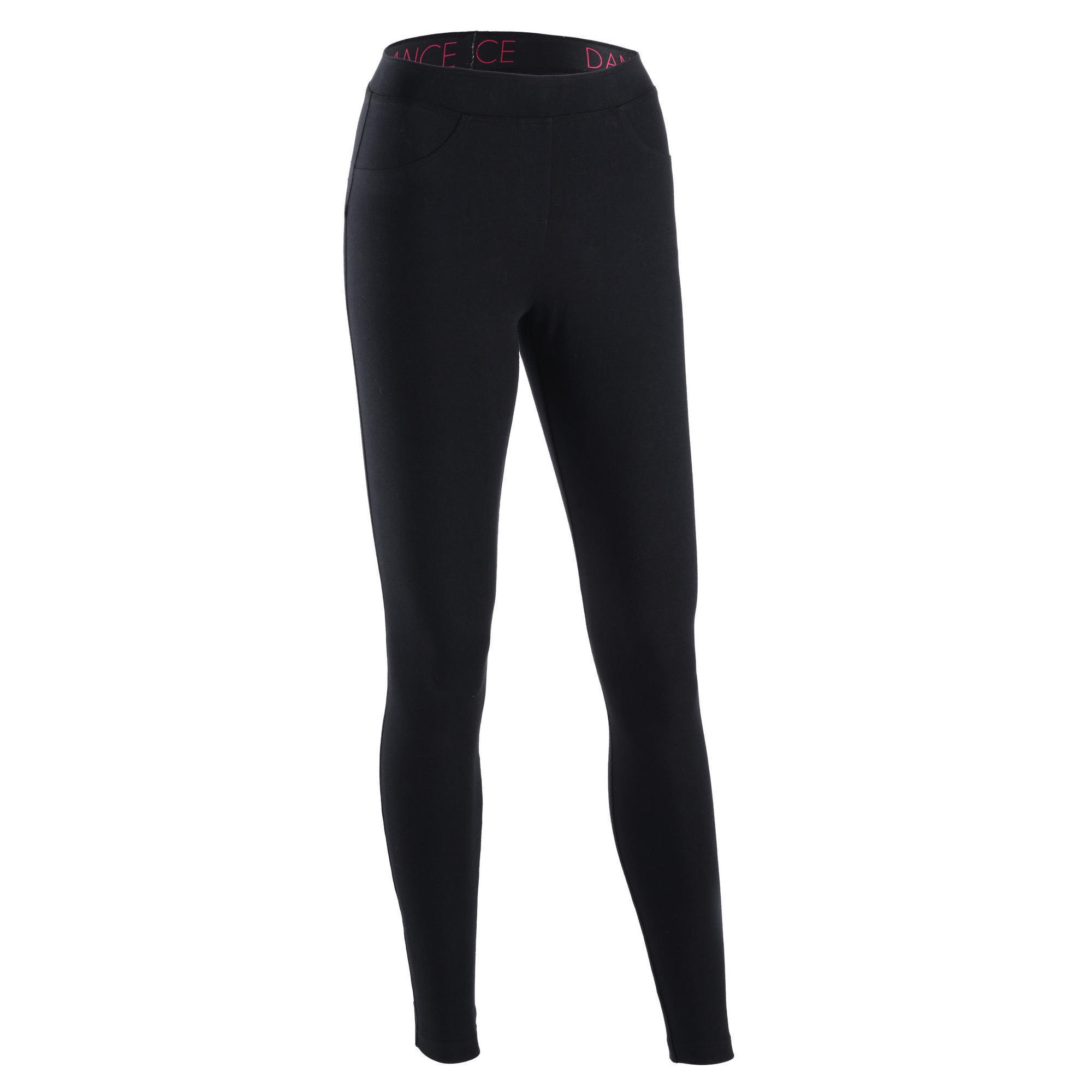 Girls' Modern Dance Leggings Black Domyos by Decathlon