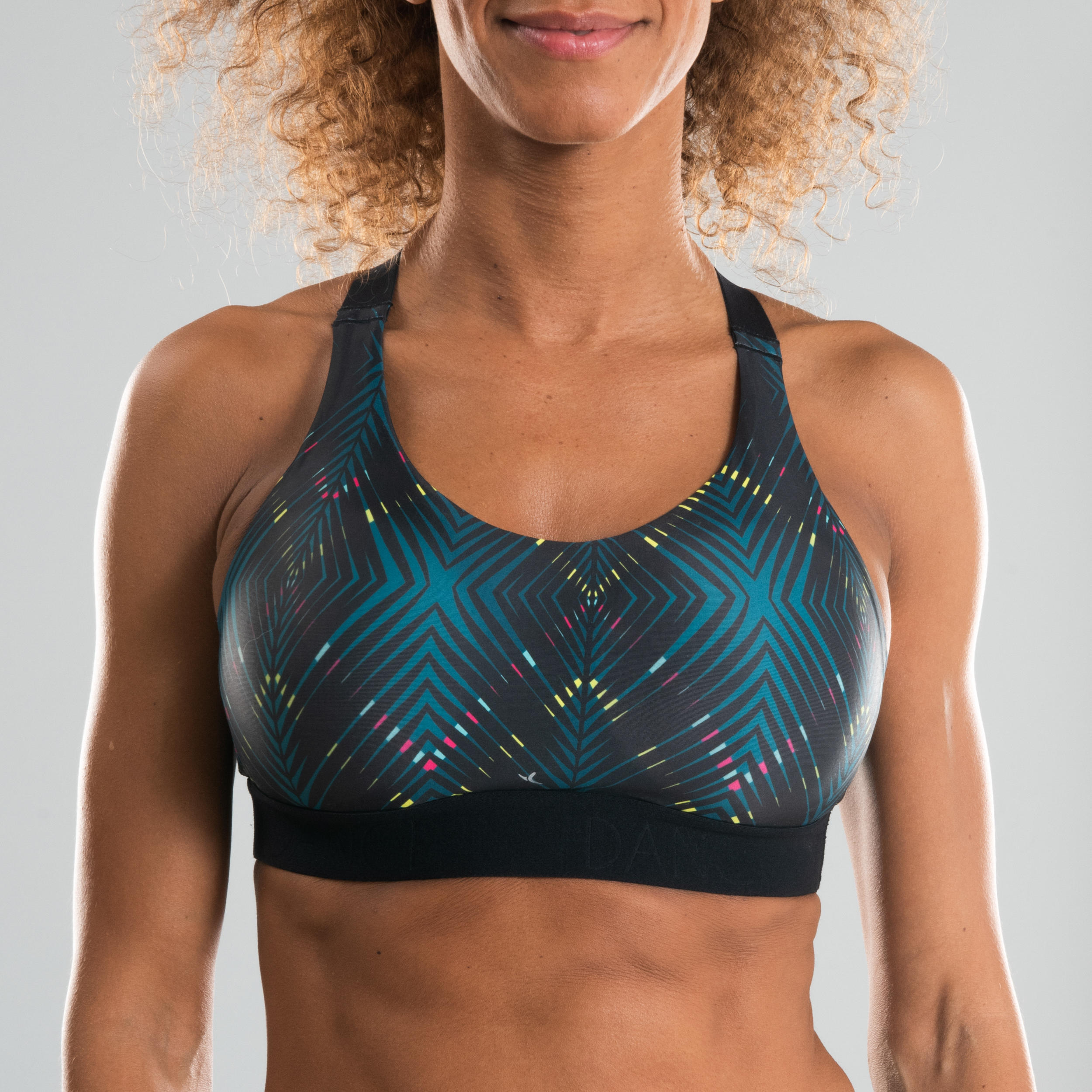 Women's Fitness Dance Sports Bra - Black Print 6/11