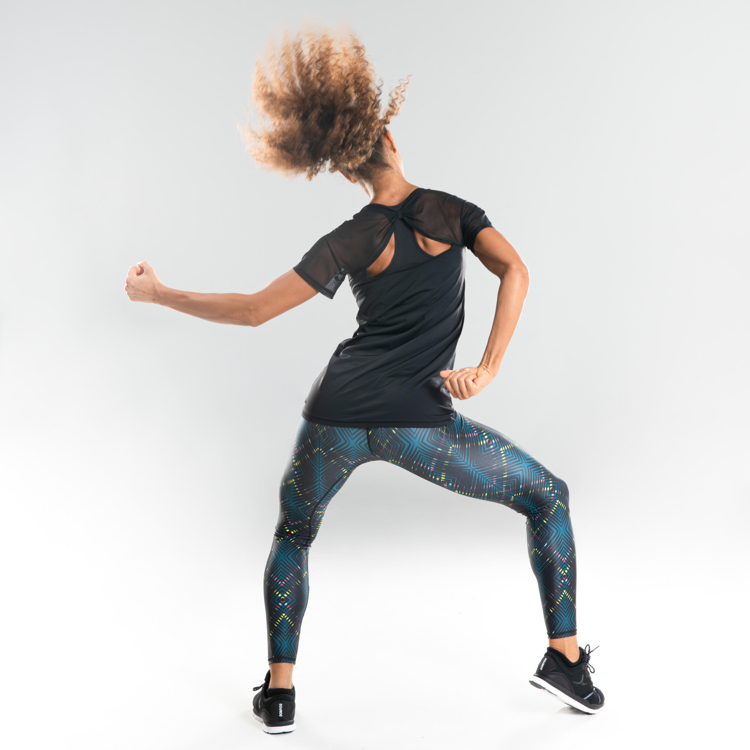 Women's Fitness Dance T-Shirt - Black 4/13