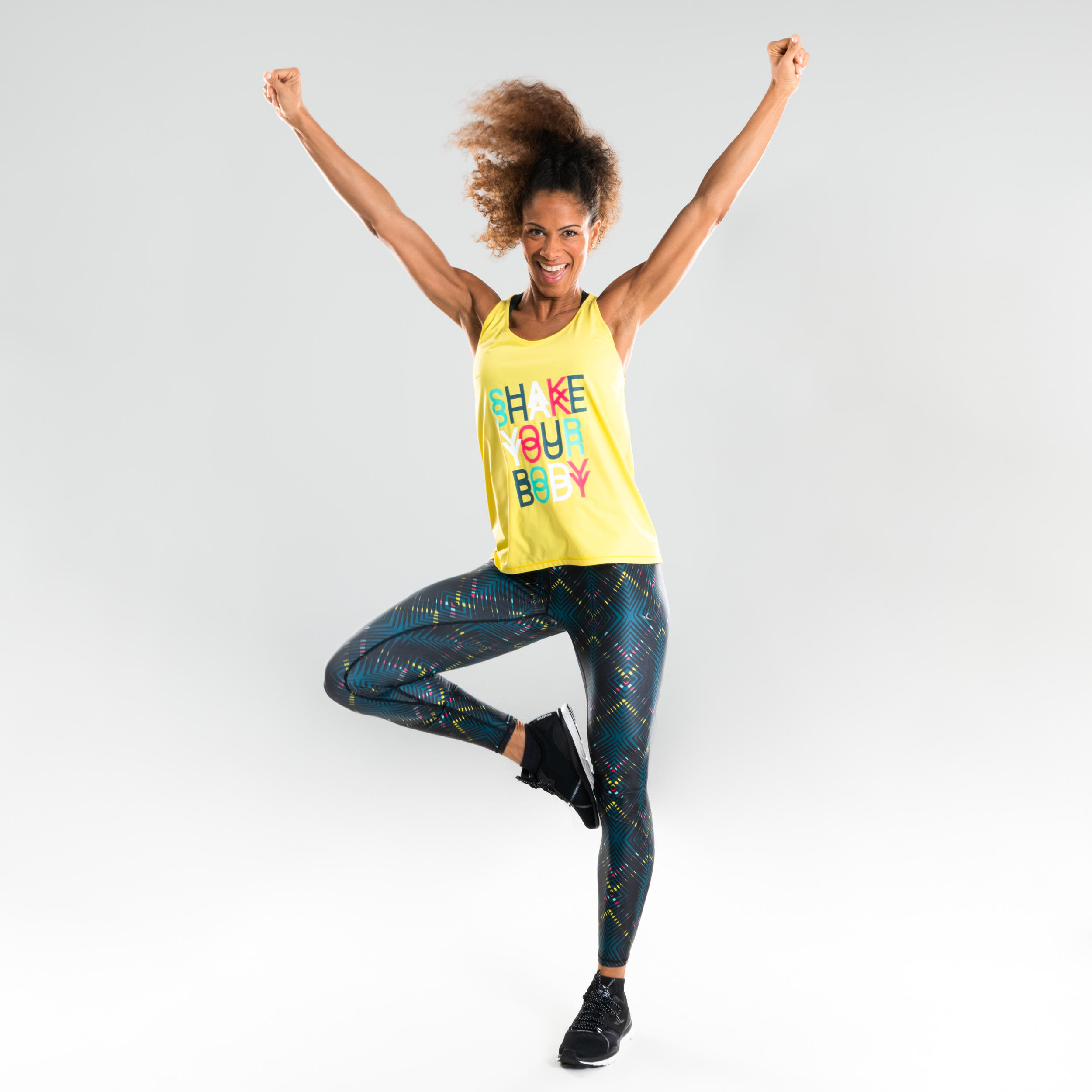 Women's Fitness Dance Tank Top - Yellow 2/14