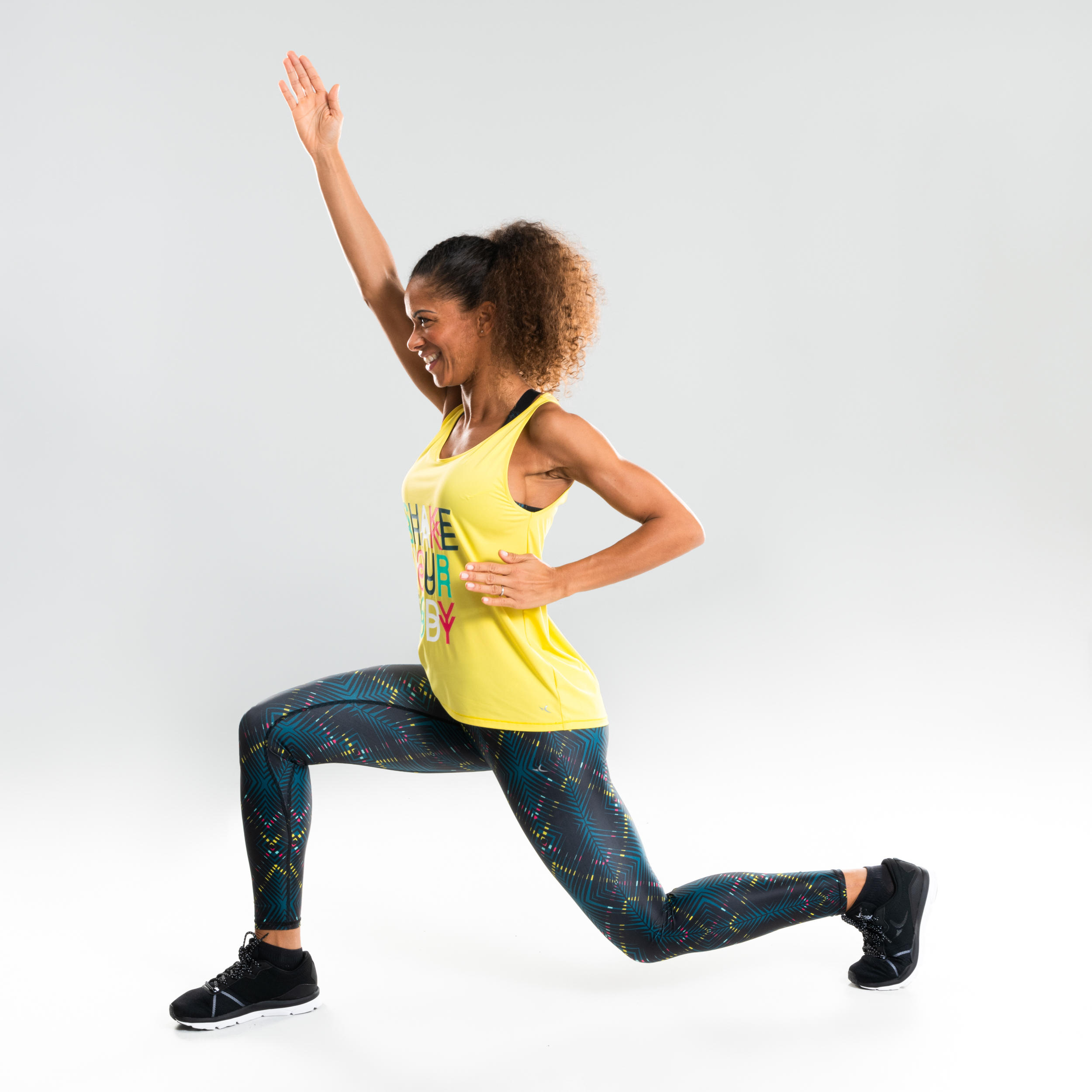 Women's Fitness Dance Tank Top - Yellow 5/14