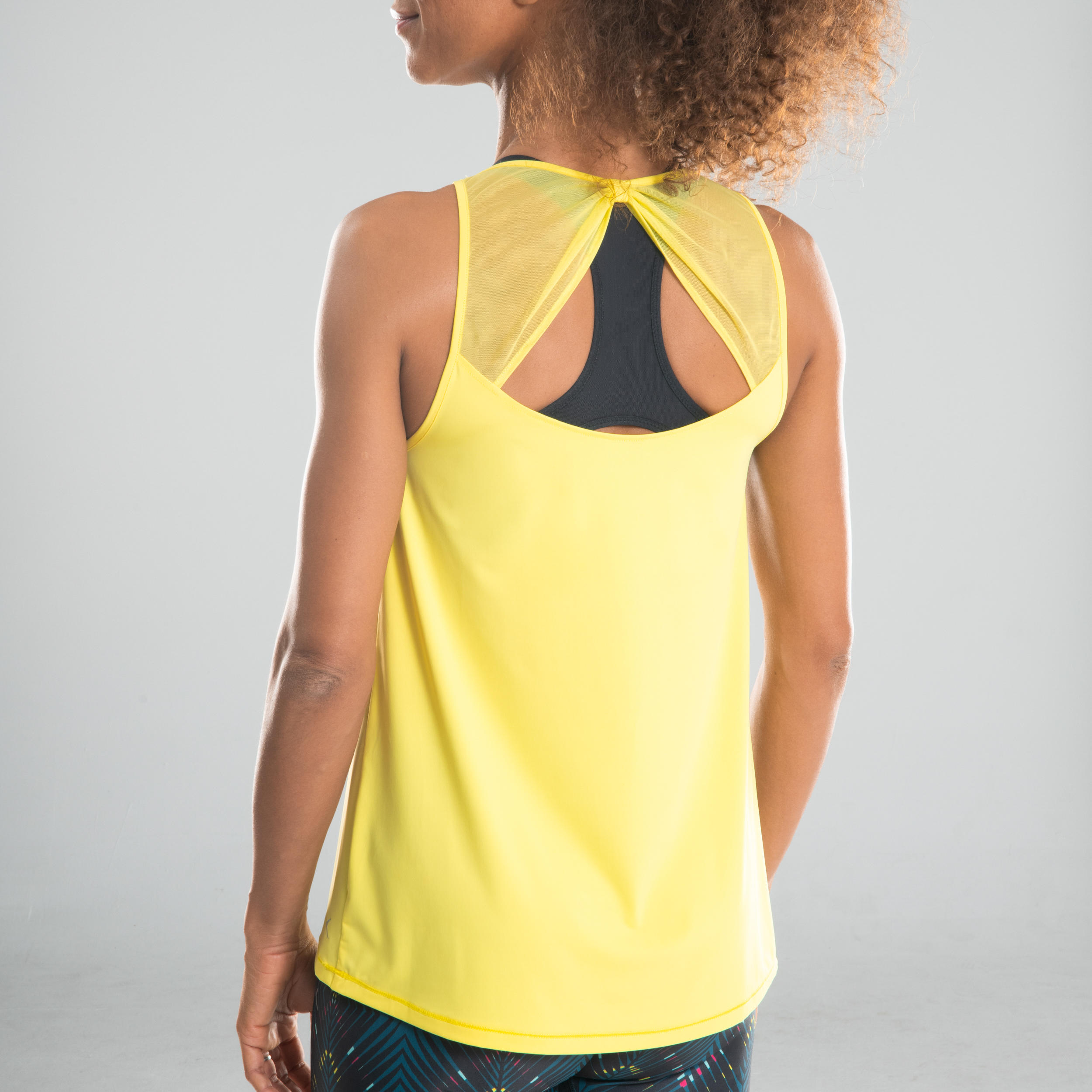 Women's Fitness Dance Tank Top - Yellow 8/14