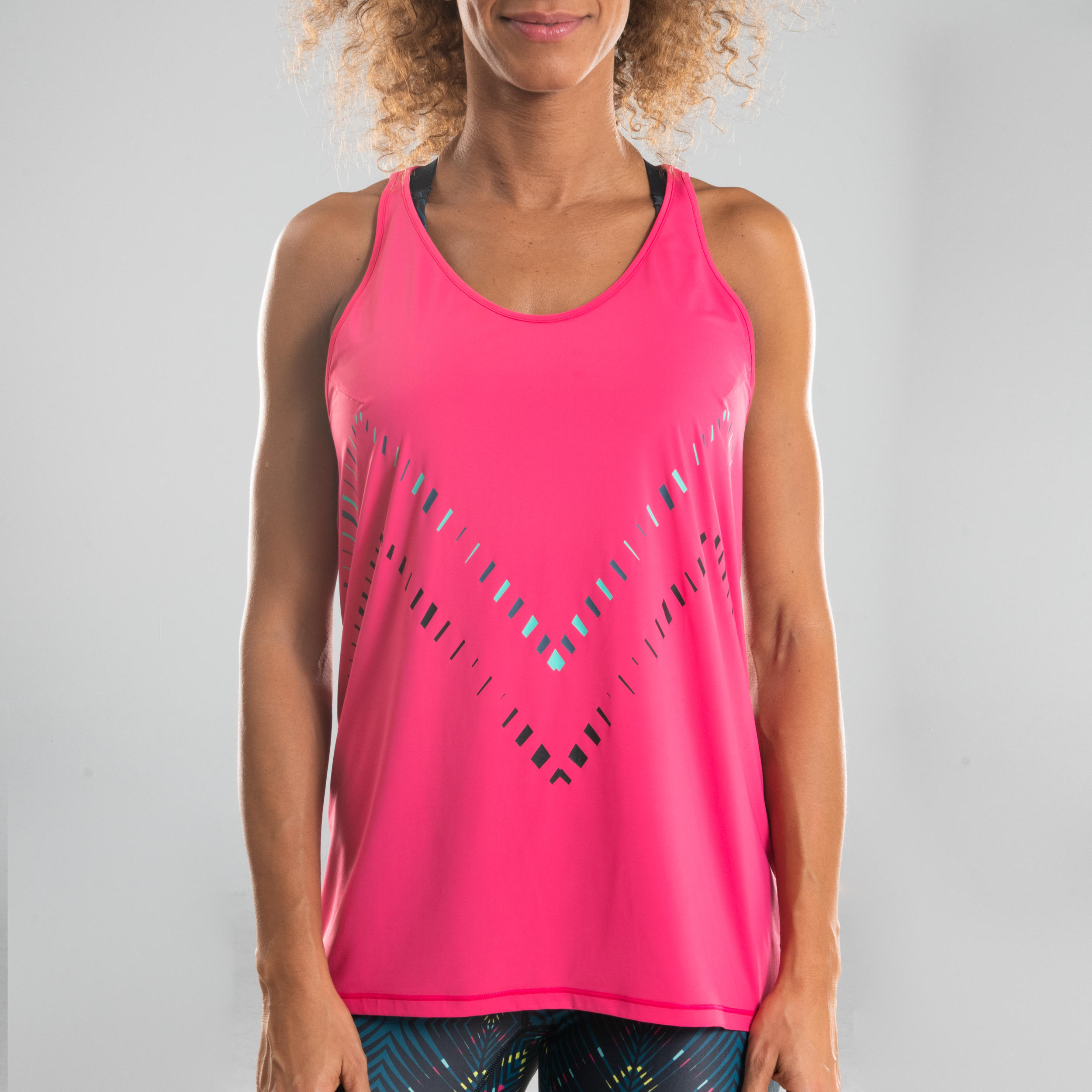 Women's Fitness Dance Tank Top - Pink 6/10