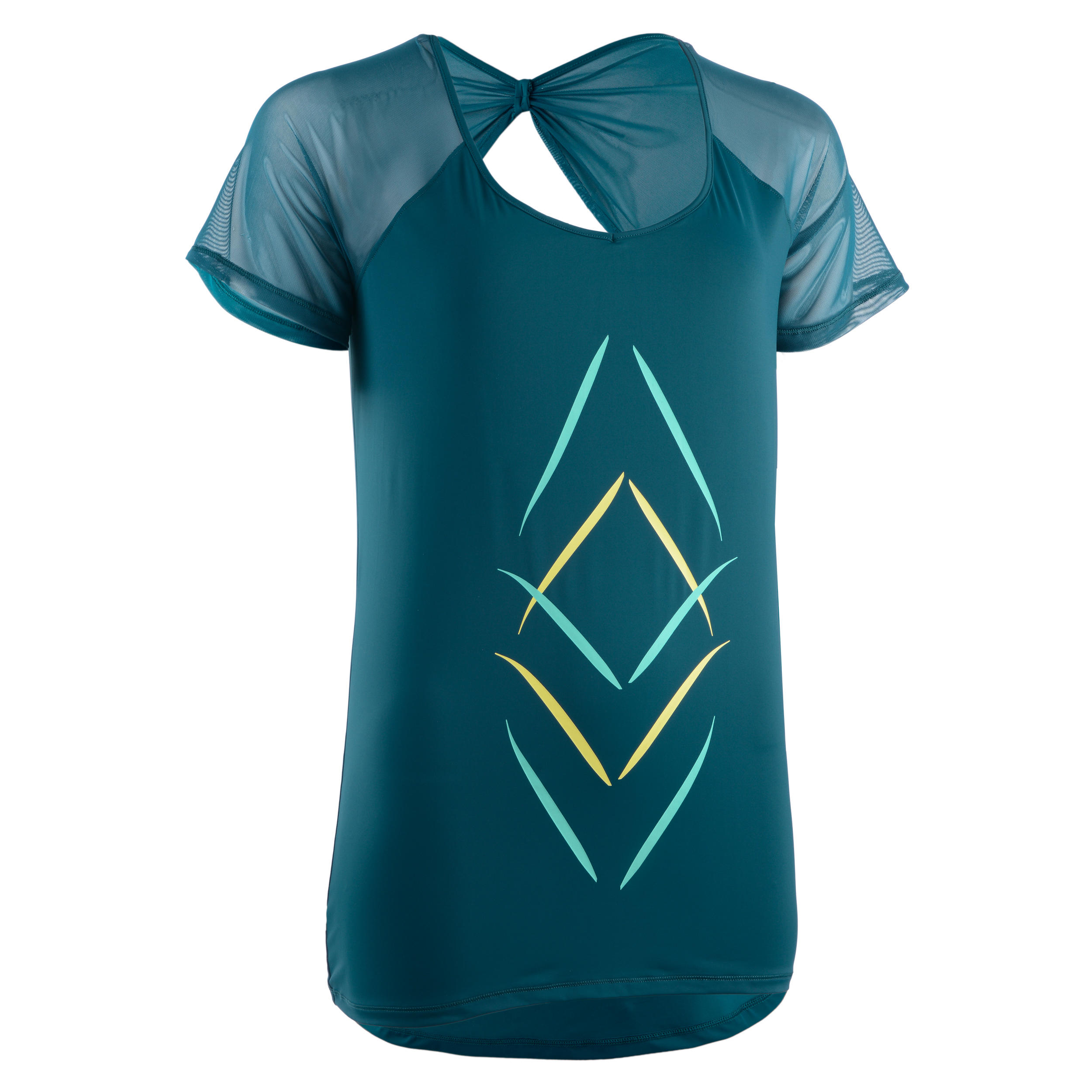 

Women's Fitness Dance T-Shirt - Petrol Blue -  By DOMYOS | Decathlon