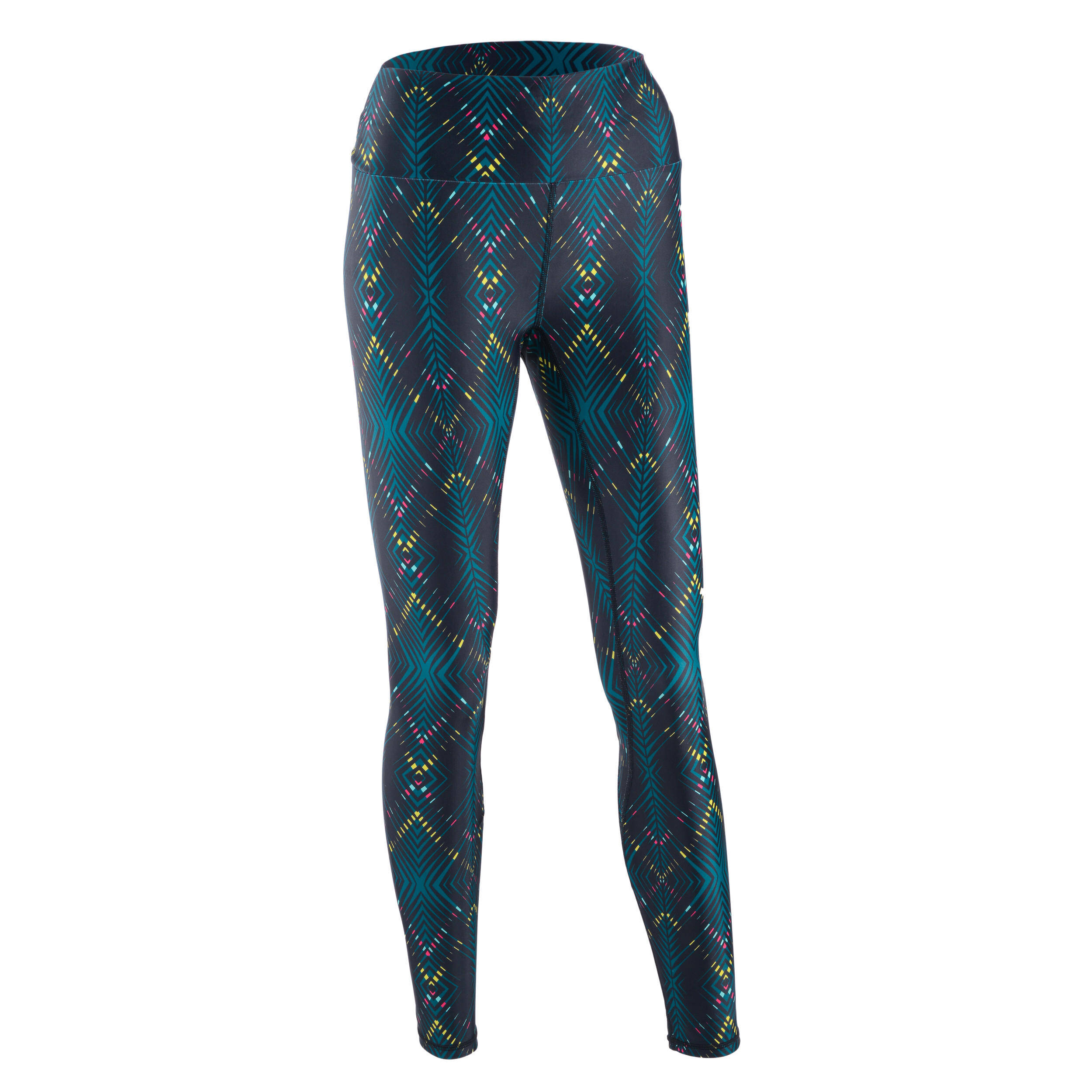 Women Gym Leggings - Black Print -  1