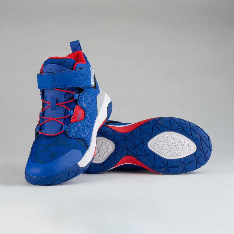 CHAUSSURES DE BASKETBALL POUR GARCON/FILLE CONFIRME(E) bleu rouge SPIDER LACE