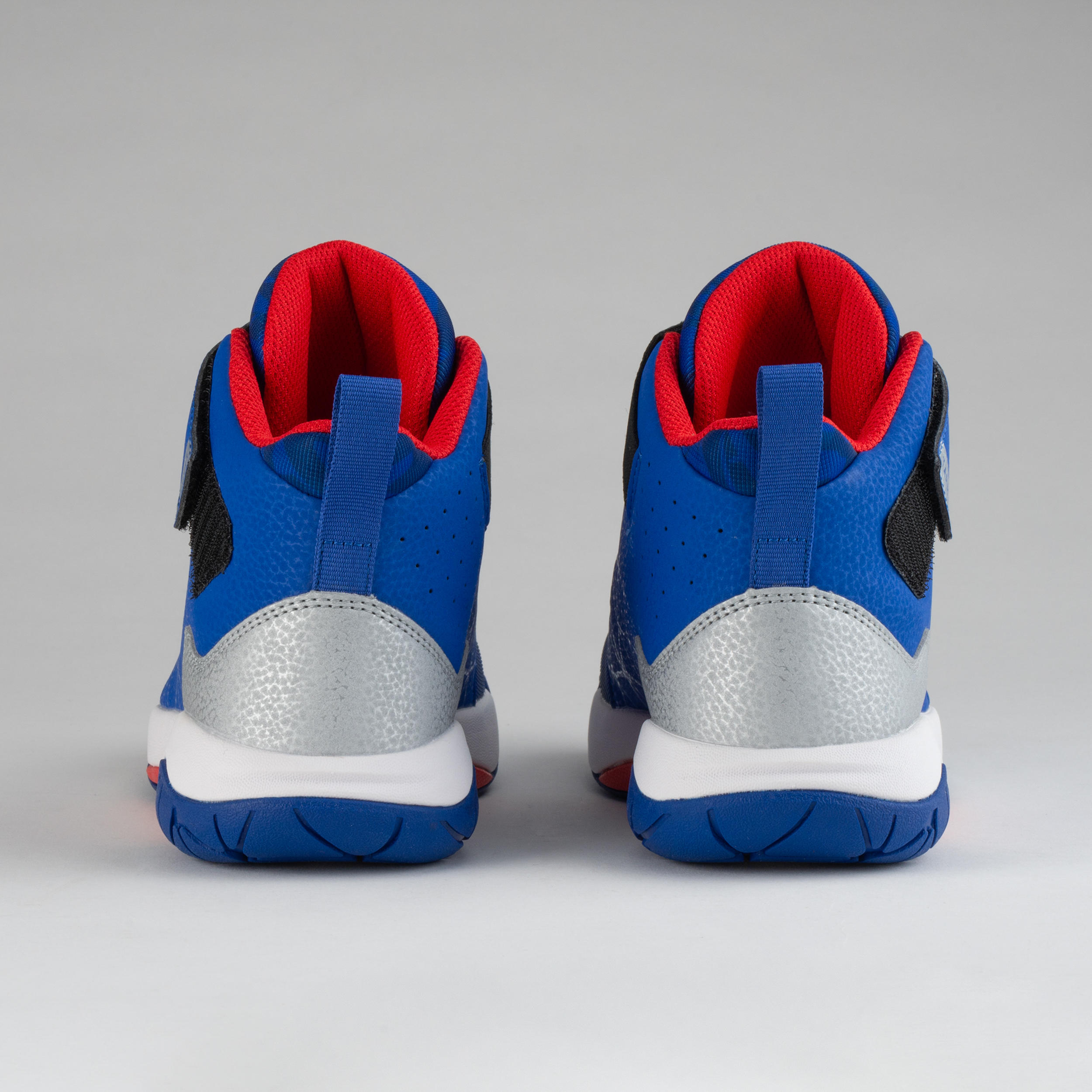 Boys'/Girls' Intermediate Basketball Shoes - Blue/Red Spider Lace 6/9