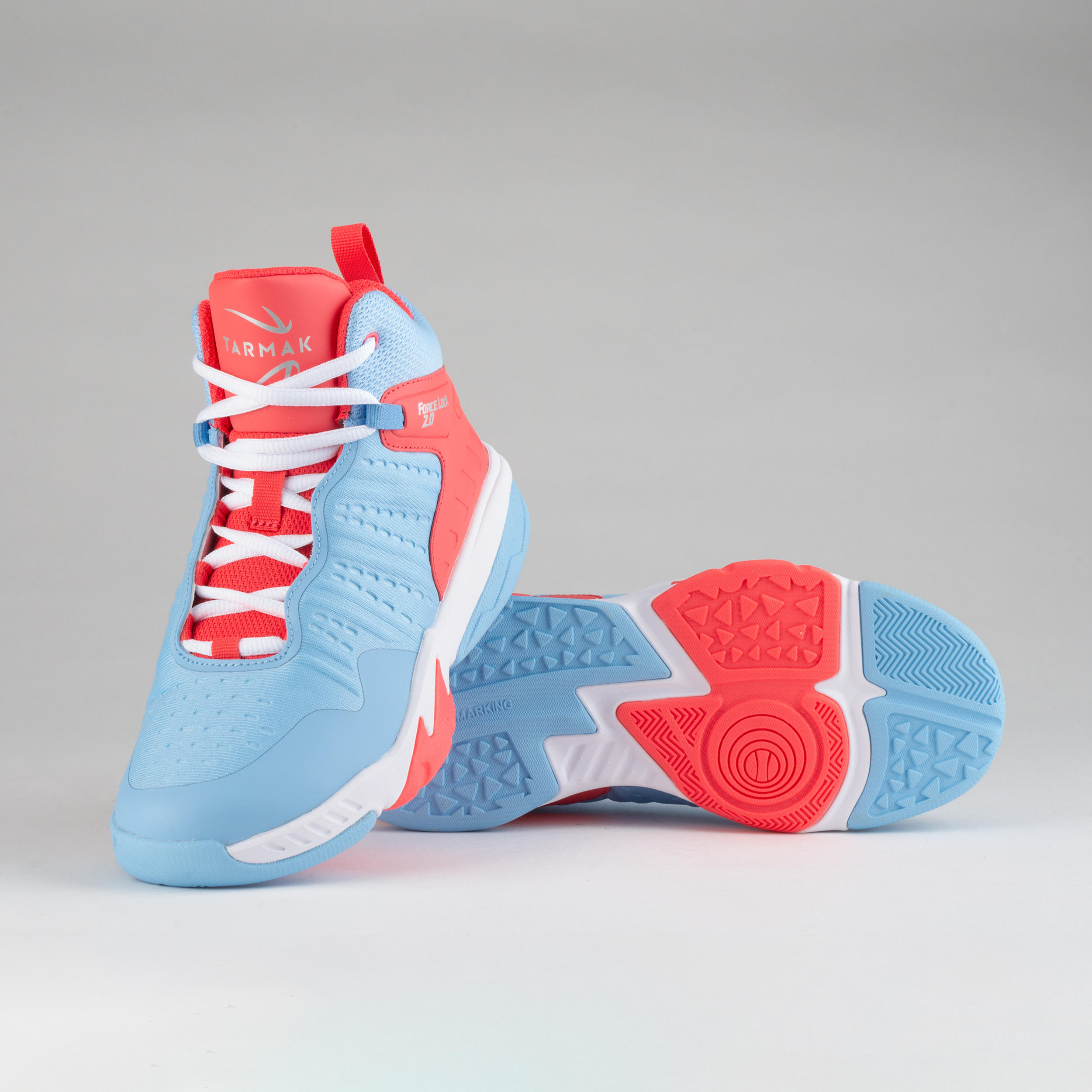 Kids' Intermediate Basketball Shoes SS500H - Blue/Pink 9/10