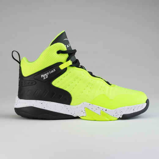 Kids' Intermediate Basketball Shoes SS500H Neon Yellow/Black