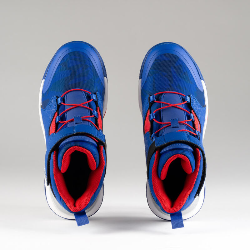 CHAUSSURES DE BASKETBALL POUR GARCON/FILLE CONFIRME(E) bleu rouge SPIDER LACE