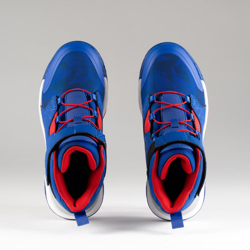 Çocuk Basketbol Ayakkabısı - Mavi / Kırmızı - SPIDER LACE 500
