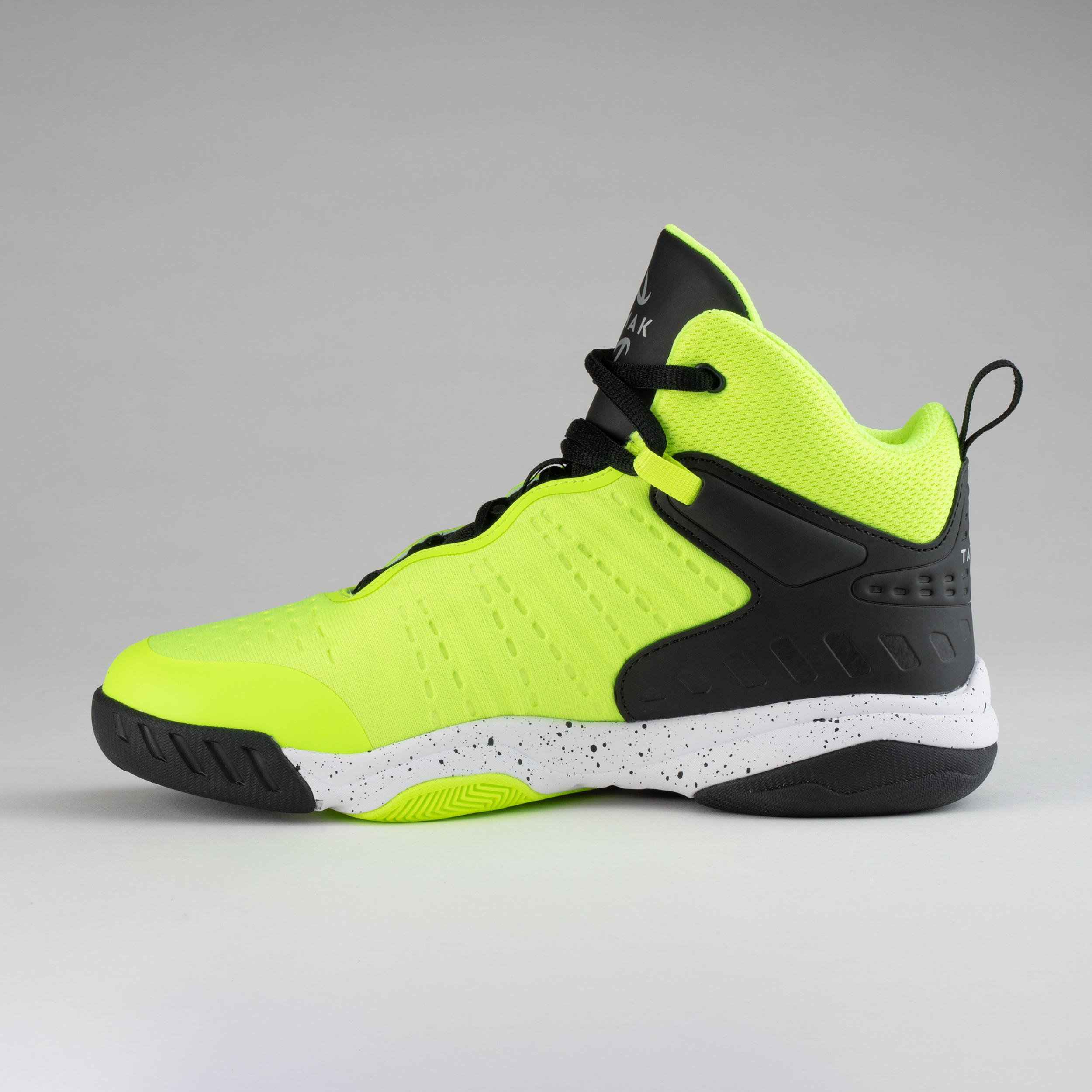 Kids' Intermediate Basketball Shoes SS500H - Neon Yellow/Black 9/10