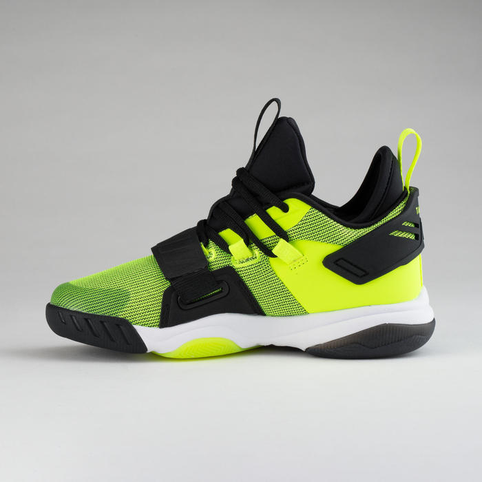 Girls'/Boys' Intermediate Basketball Shoes SS500M - Black/Neon - Decathlon