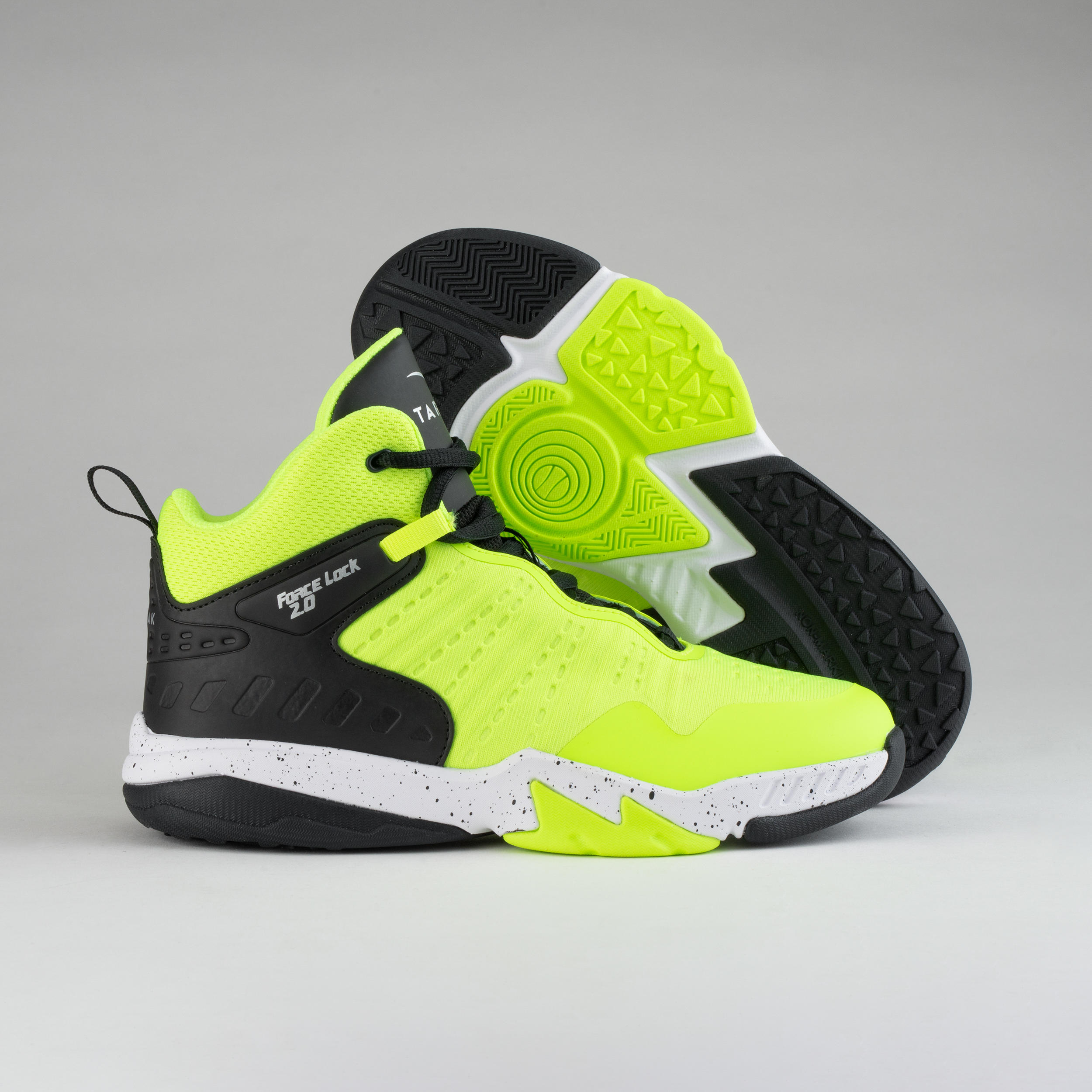 Kids' Intermediate Basketball Shoes SS500H - Neon Yellow/Black 7/10