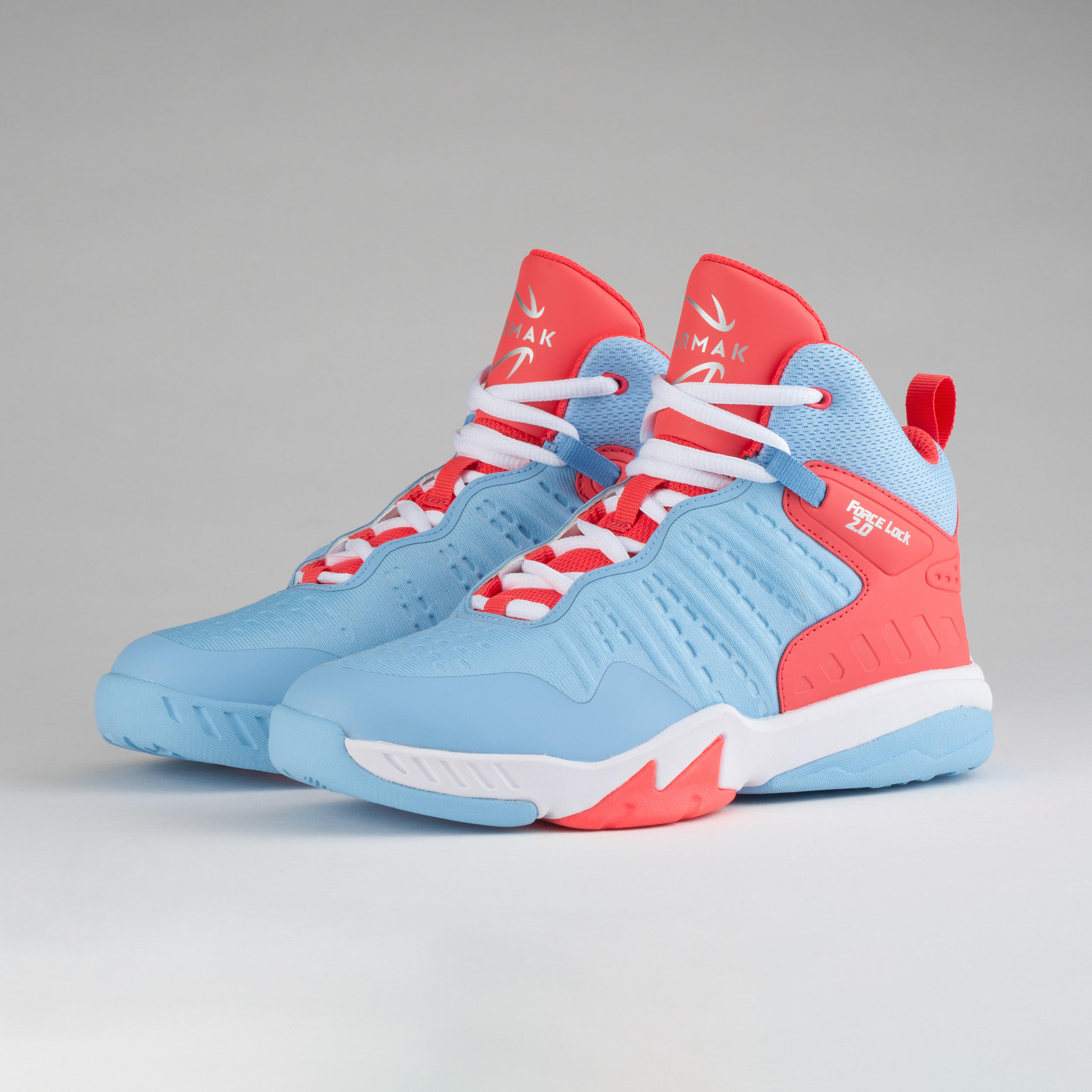 Kids' Intermediate Basketball Shoes SS500H - Blue/Pink 5/10