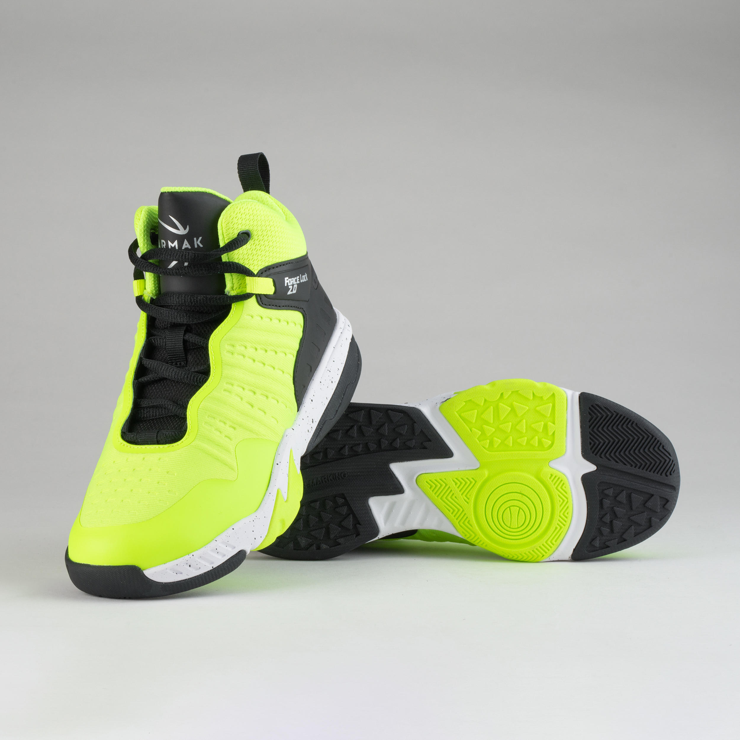 Kids' Intermediate Basketball Shoes SS500H - Neon Yellow/Black 4/10
