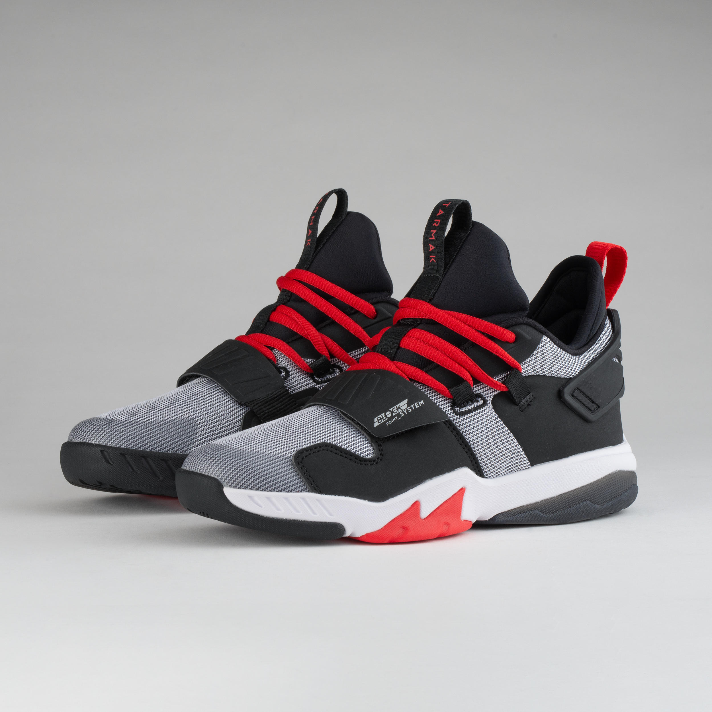 CHAUSSURES DE BASKETBALL ENFANT CONFIRME SS500M NOIR ROUGE