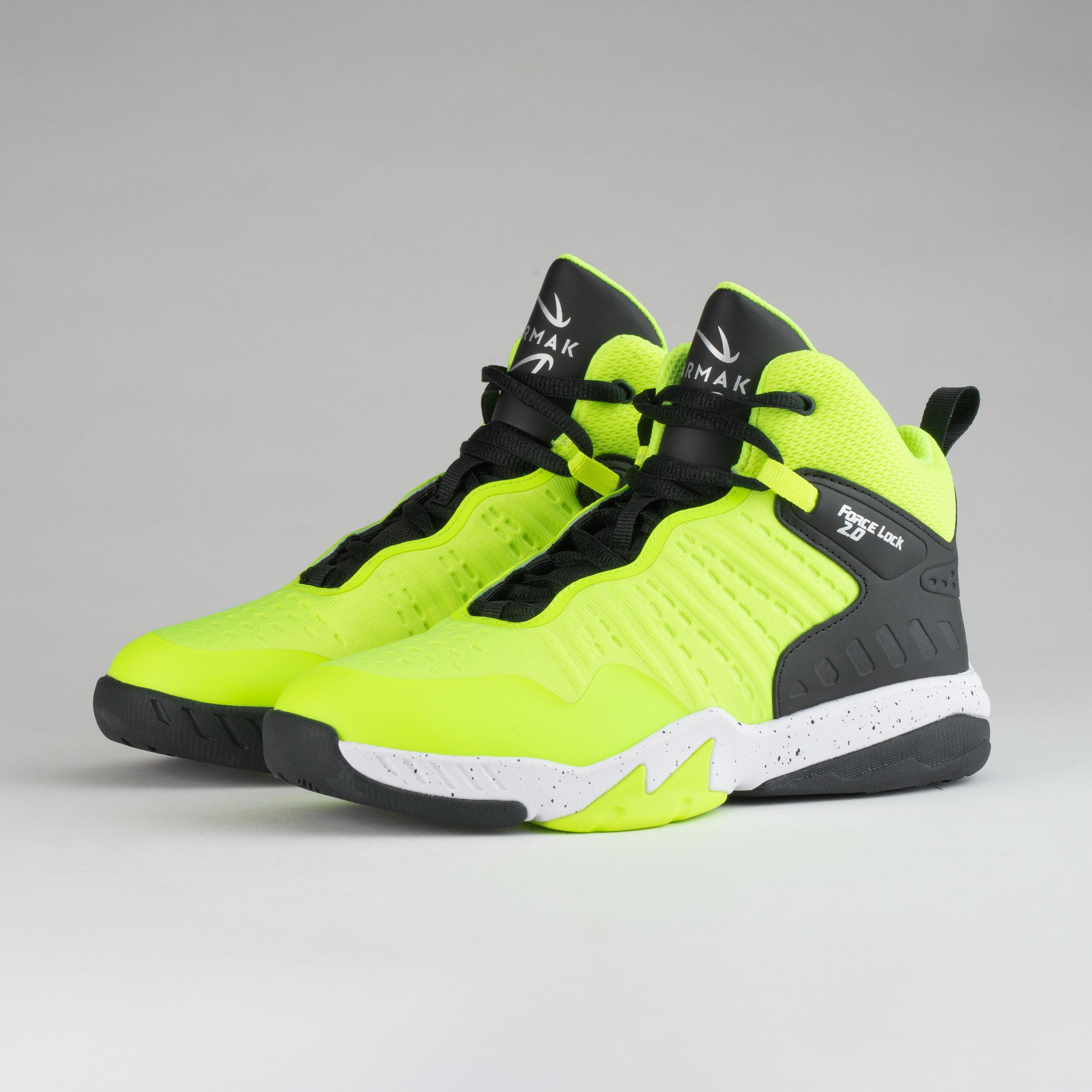 Kids' Intermediate Basketball Shoes SS500H - Neon Yellow/Black 2/10