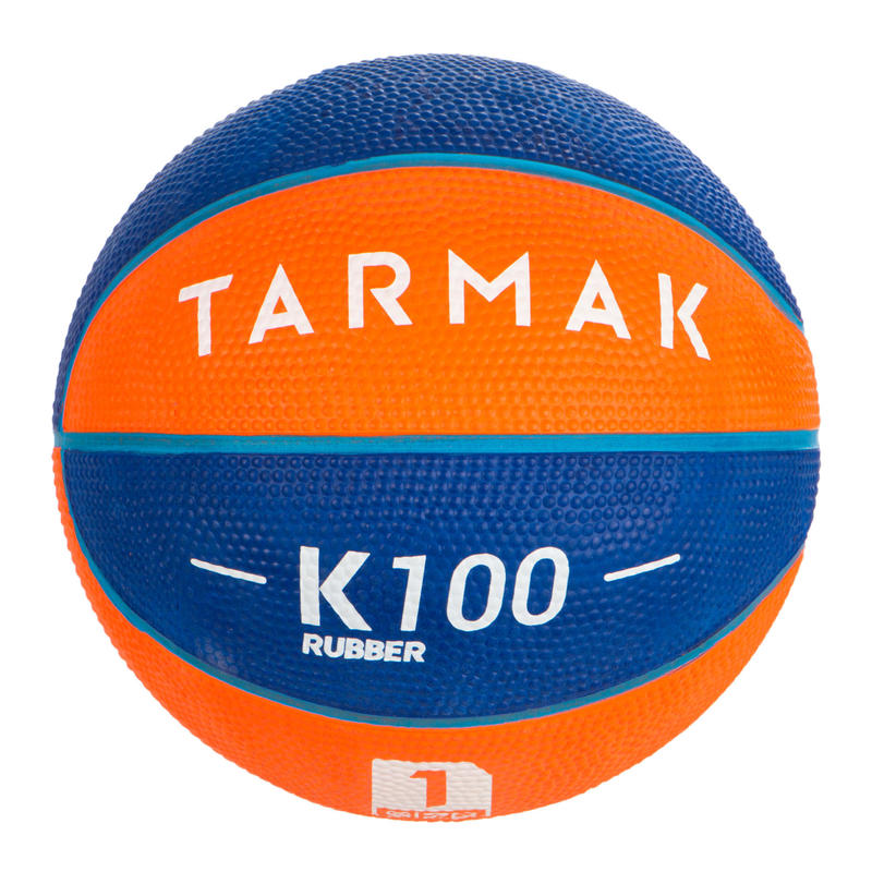 Mini ballon de basketball enfant Mini B taille 1. Jusqu'à 4 ans. Bleu Orange