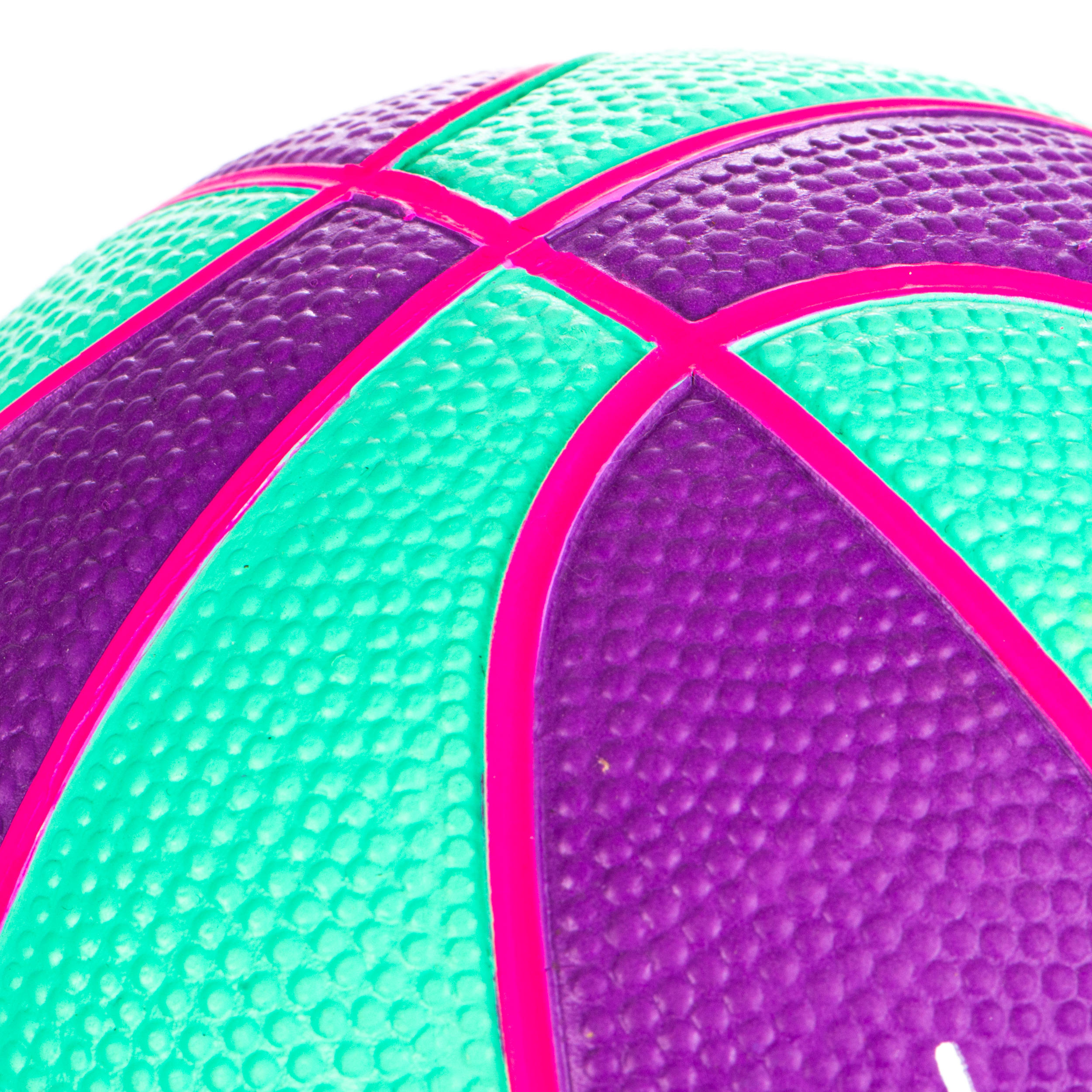 Size 1 Mini Basketball for Kids Up To 4 Years Old Mini B. Purple Turquoise