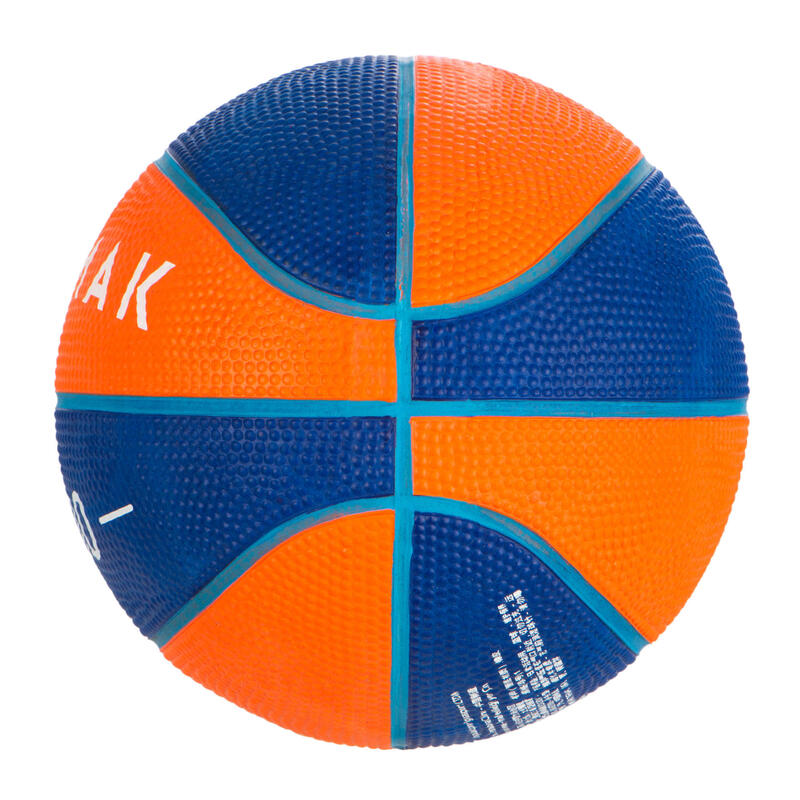 Mini ballon de basketball enfant Mini B taille 1. Jusqu'à 4 ans. Bleu Orange