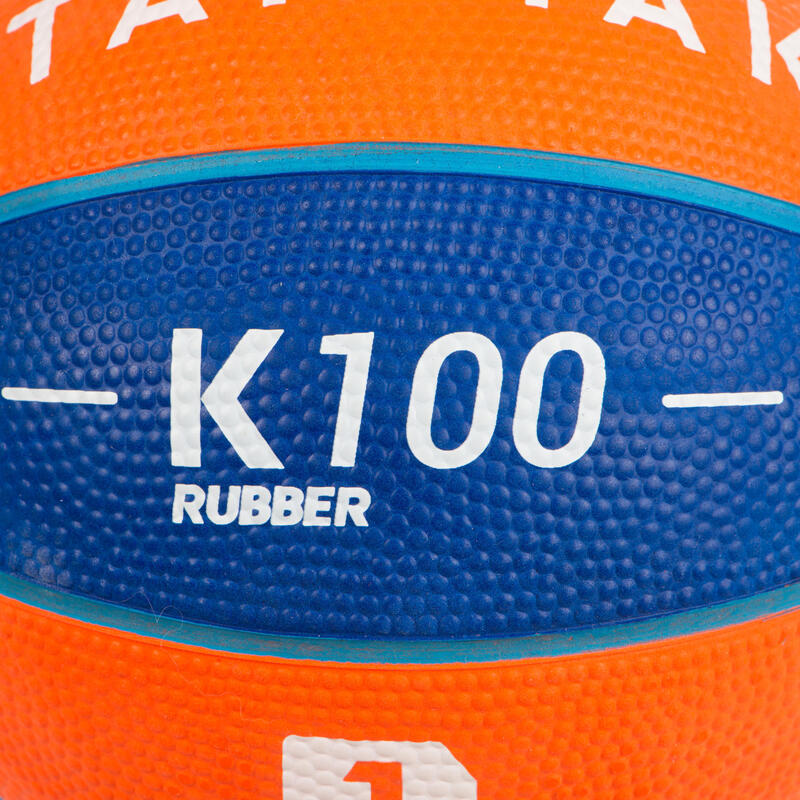 Mini ballon de basketball enfant Mini B taille 1. Jusqu'à 4 ans. Bleu Orange