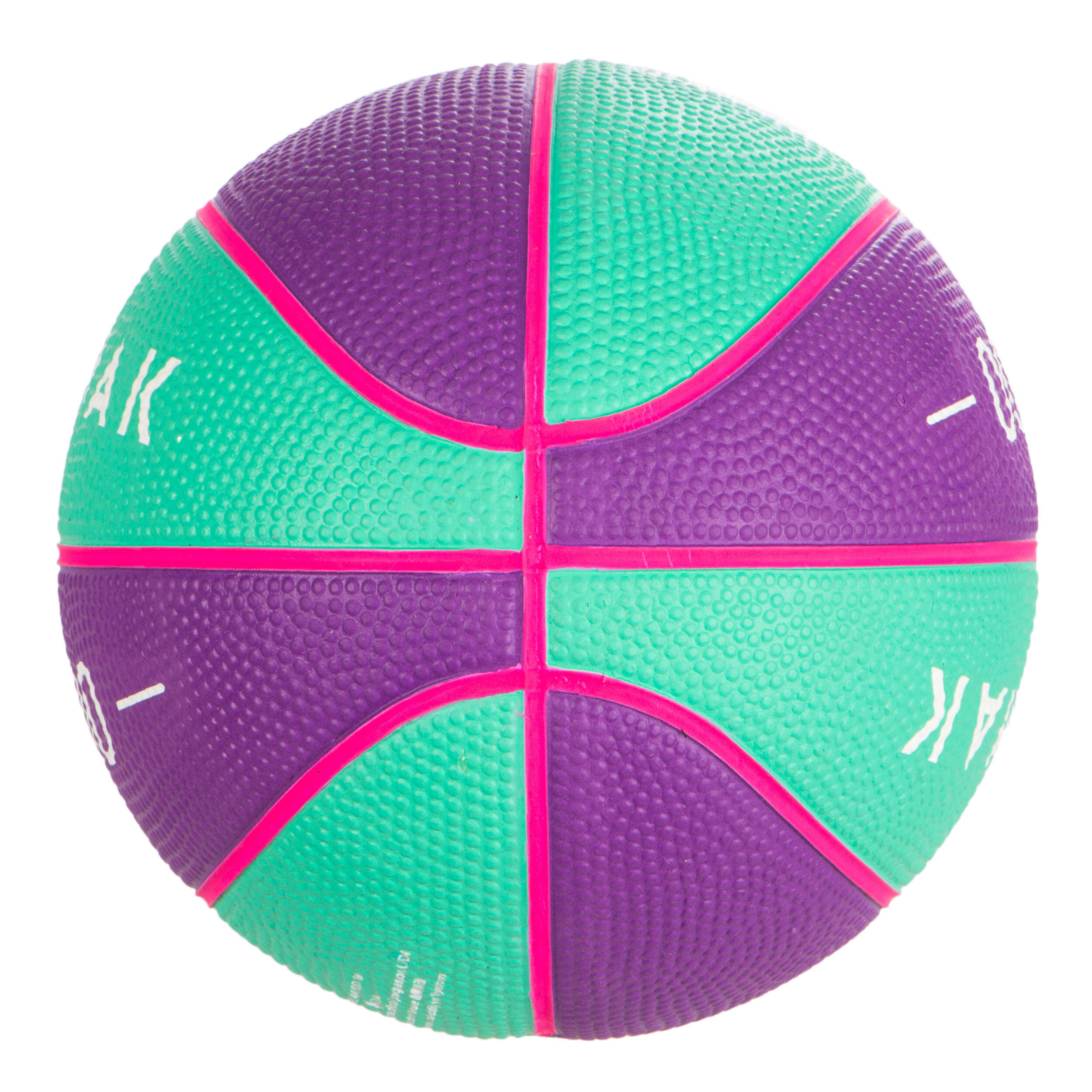 Size 1 Mini Basketball for Kids Up To 4 Years Old Mini B. Purple Turquoise -  2