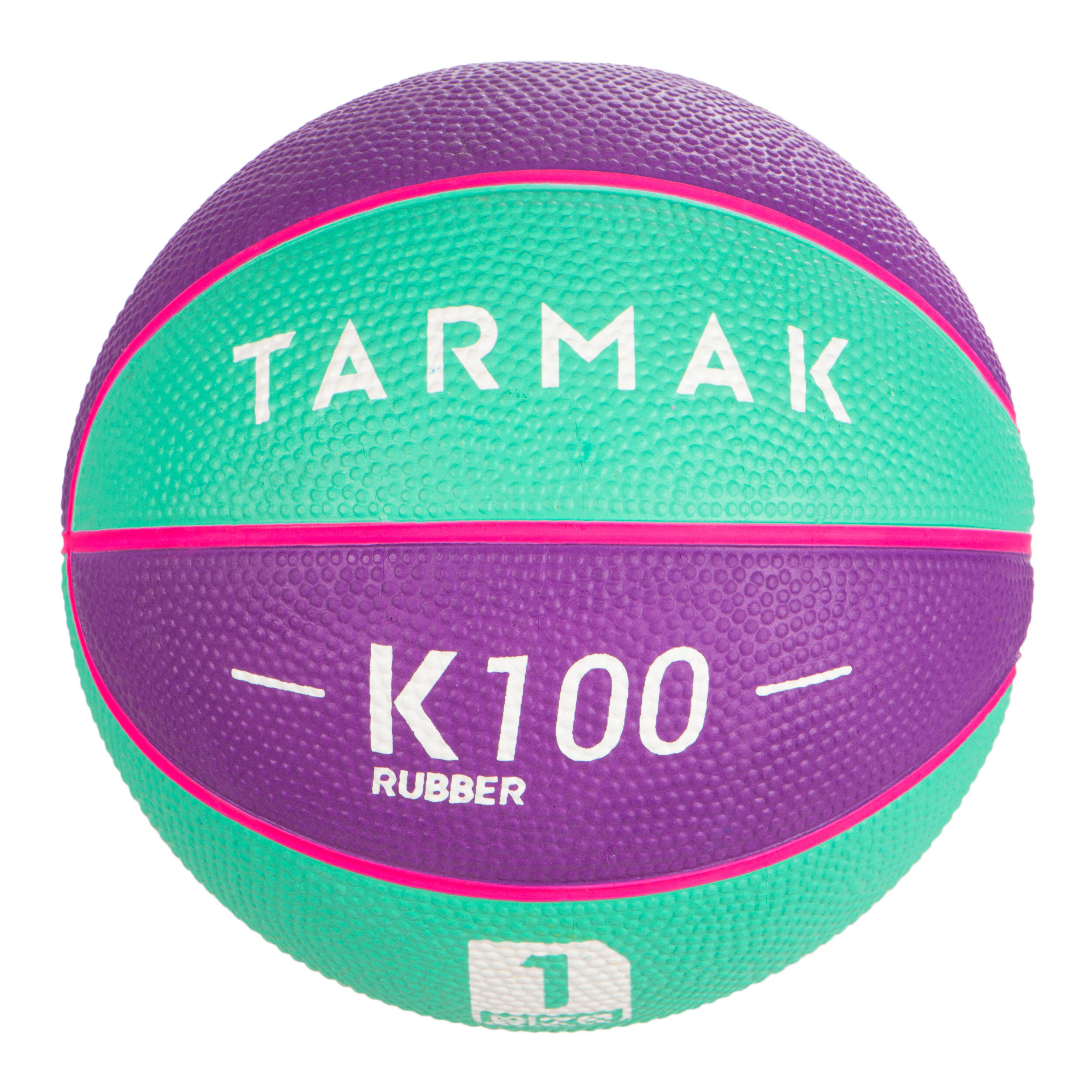 Size 1 Mini Basketball for Kids Up To 4 Years Old Mini B. Purple Turquoise -  1