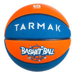 Tarmak Basketbal voor kinderen tot 10 jaar Wizzy Maat 5 blauw/oranje.