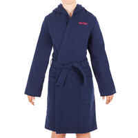 KIDS’ ORGANIC COTTON POOL BATHROBE -NAVY BLUE