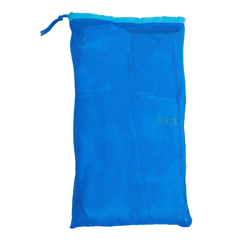 Peignoir de bain enfant microfibre compact bleu clair