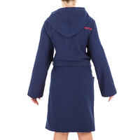 KIDS’ ORGANIC COTTON POOL BATHROBE -NAVY BLUE