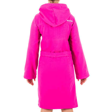 KIDS' ORGANIC COTTON POOL BATHROBE -PINK