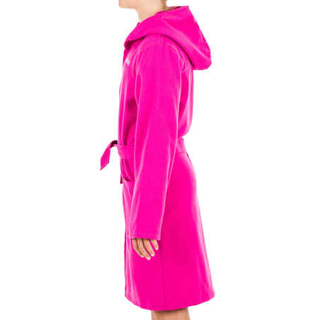 KIDS' ORGANIC COTTON POOL BATHROBE -PINK