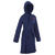 Peignoir de bain compact enfant à capuche en coton bleu acier