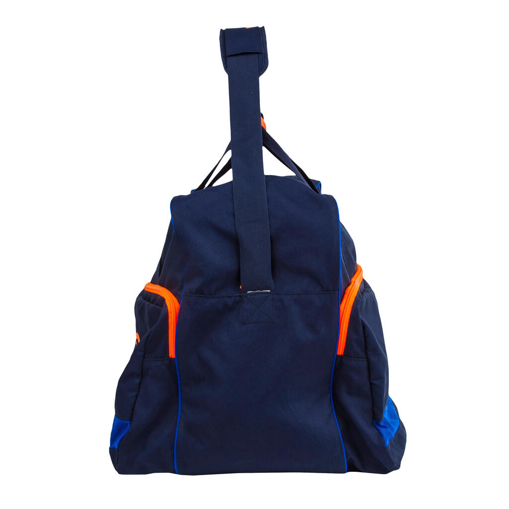 Ūdenspolo bumbu soma, 60 l, zila, fluorescējoša, oranža