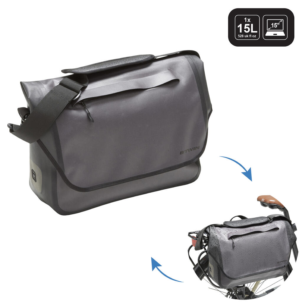 Elops 900, Bike Messenger Bag 1 X 15 L