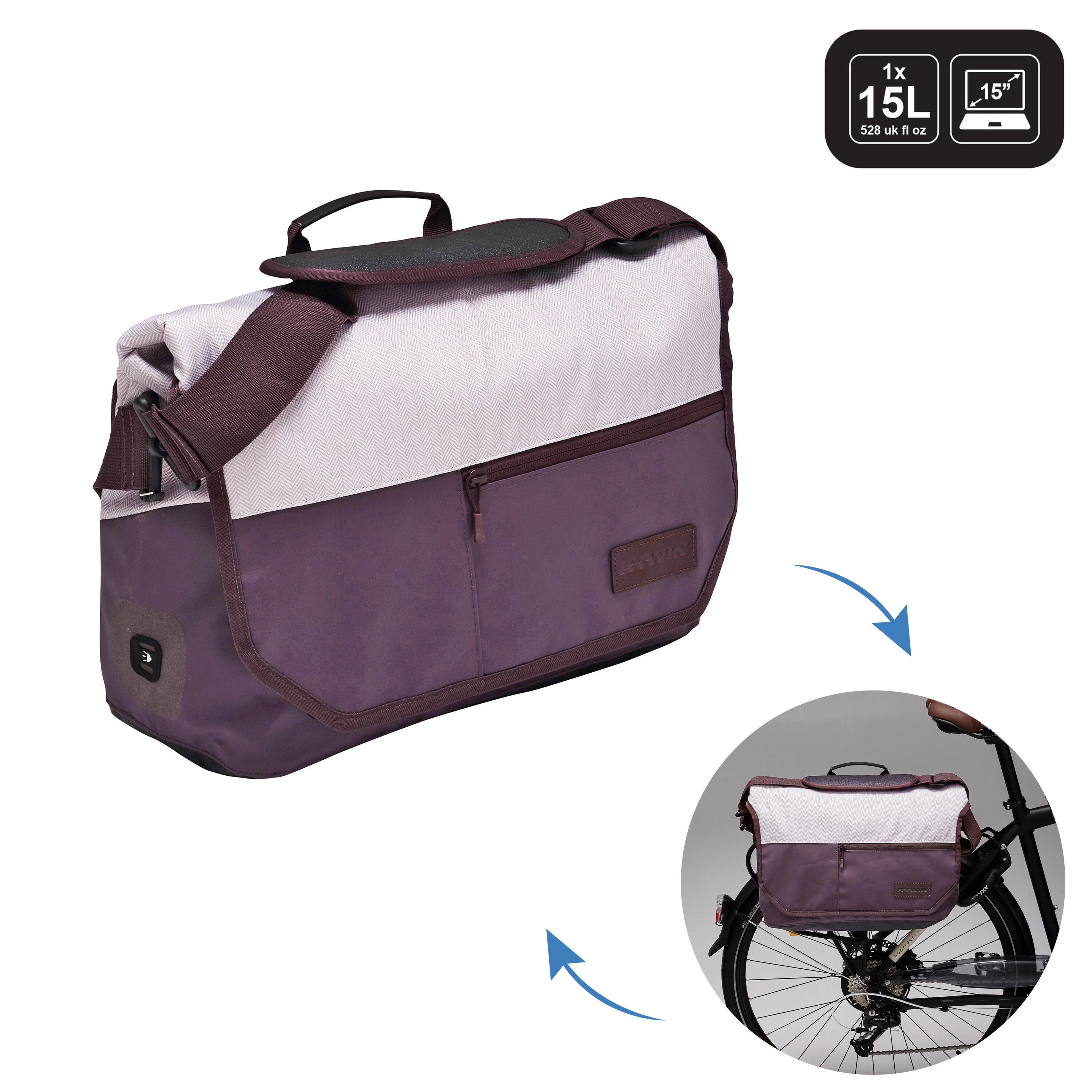 ELOPS Borsa ciclismo 900 1X15L viola-beige