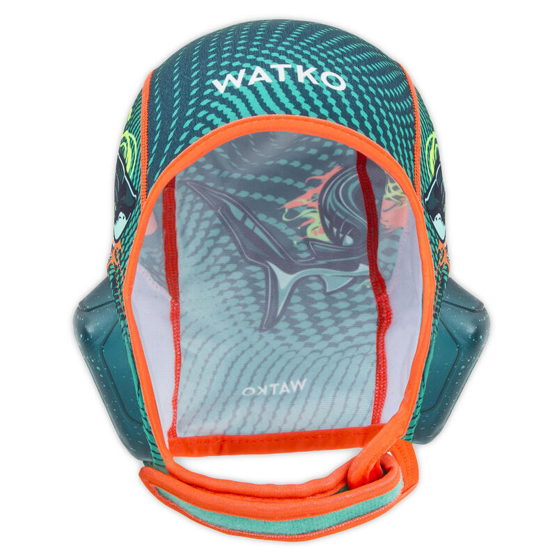 BONNET WATER POLO JUNIOR EASYPLAY À SCRATCH SHARK VERT